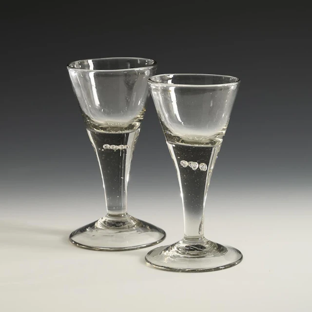 2 Baroque pearl goblets.