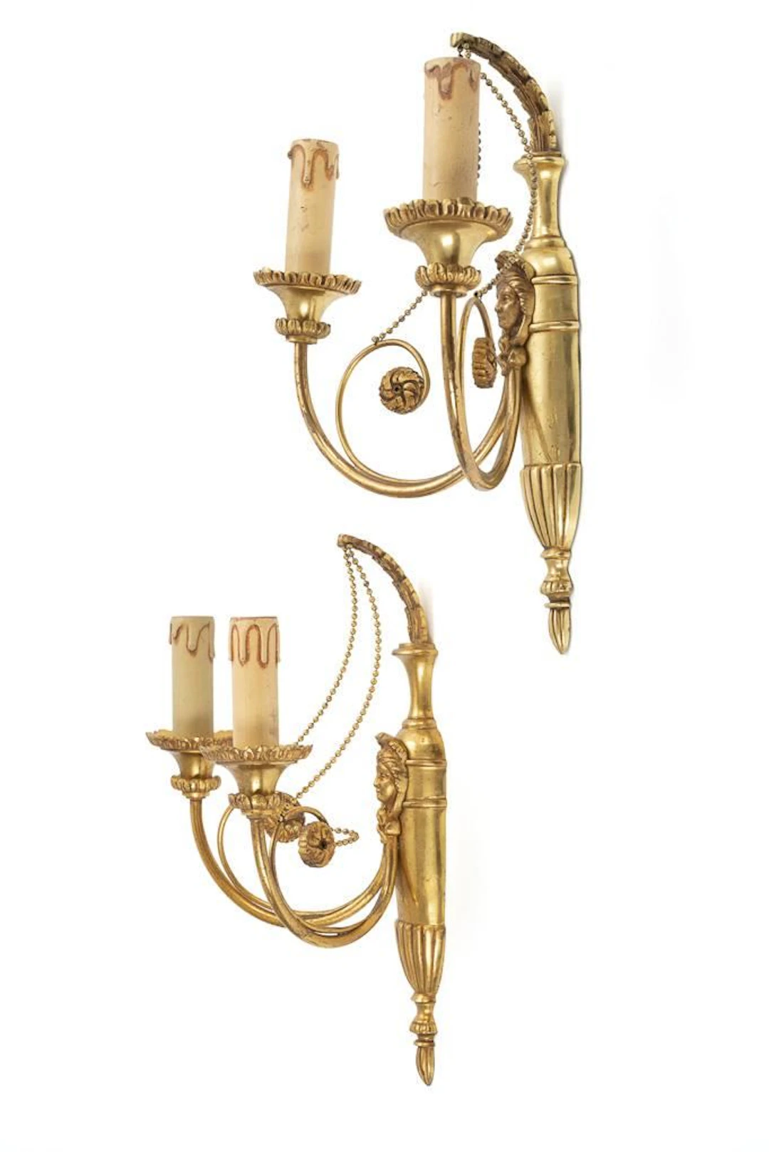 Pair of wall sconces.