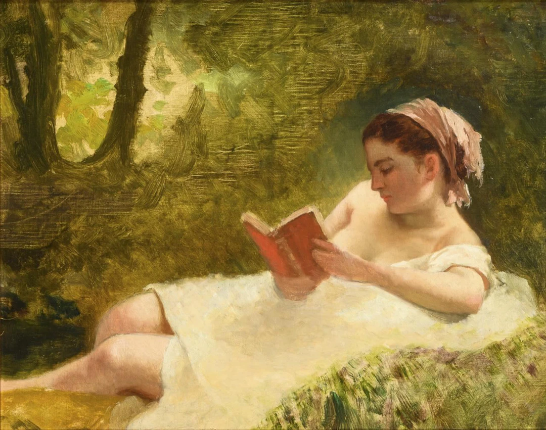 Without signature: Girl Reading