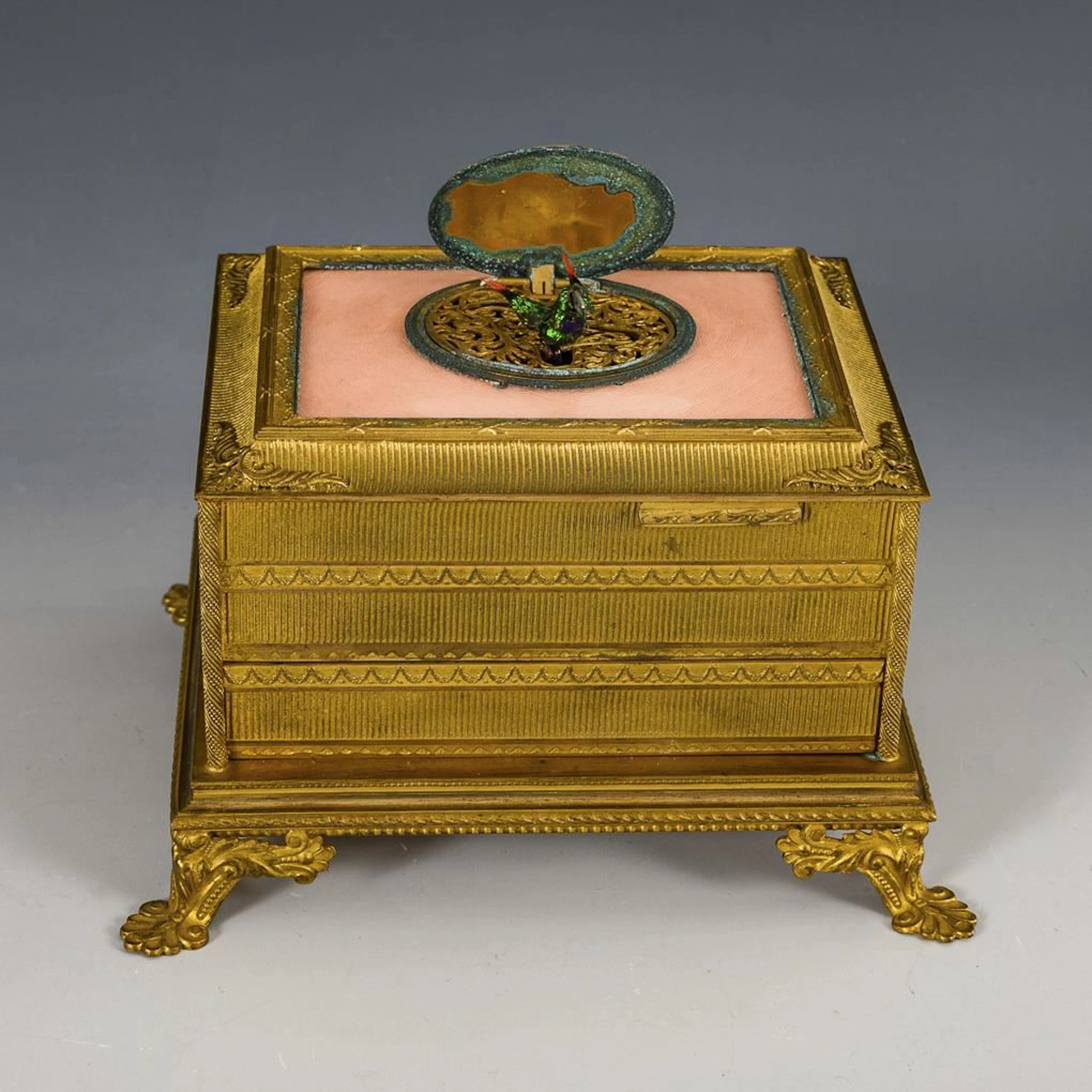 Griesbaum songbird music box with original case.