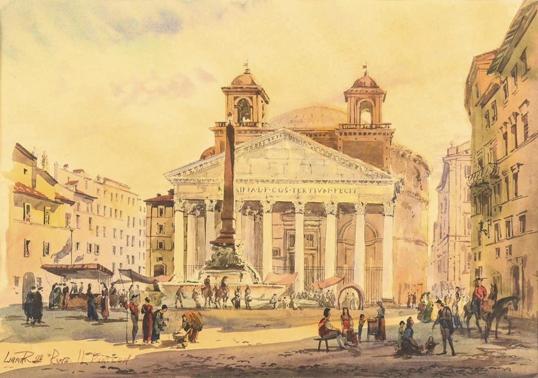 View of the Pantheon in Rome