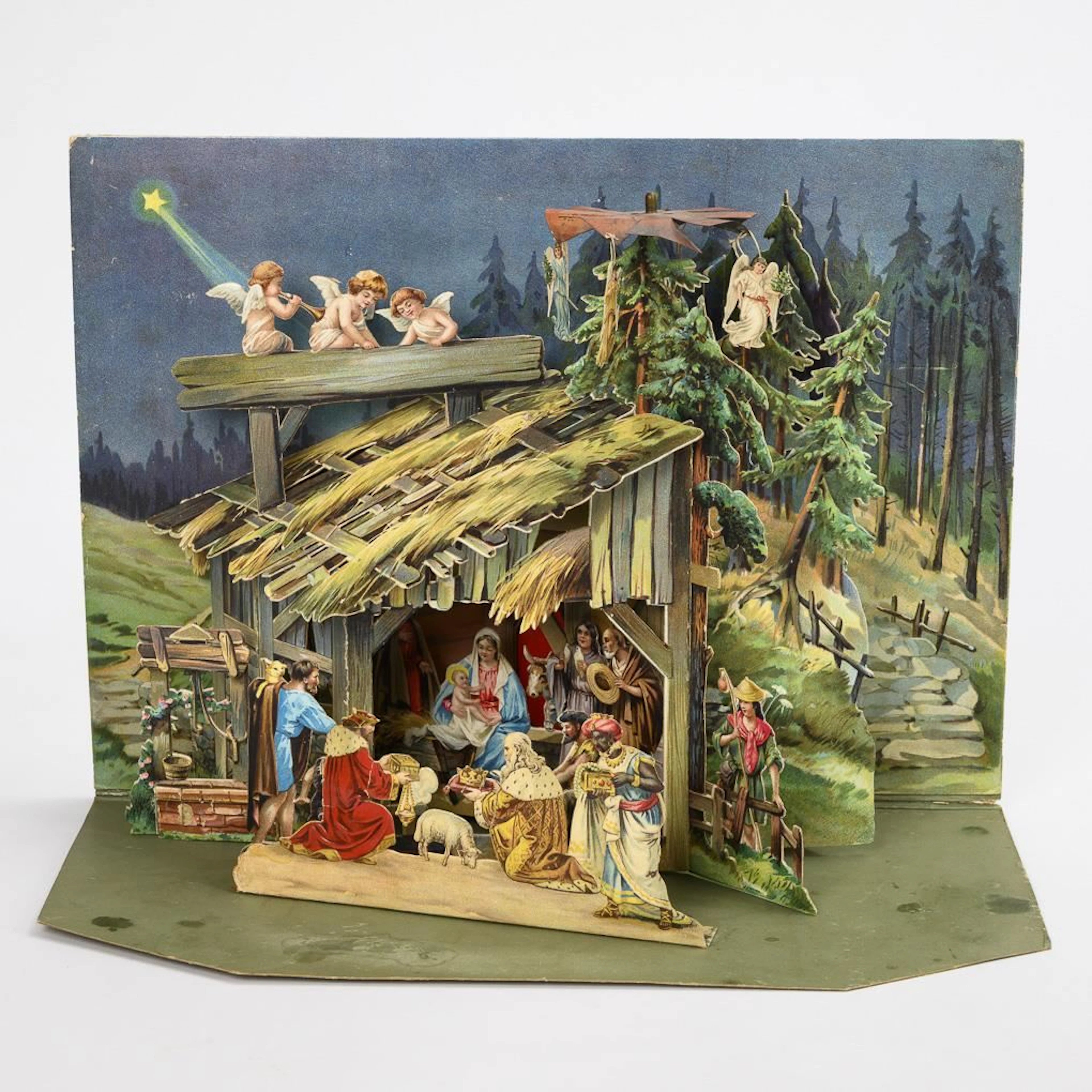 Cardboard Nativity Scene.