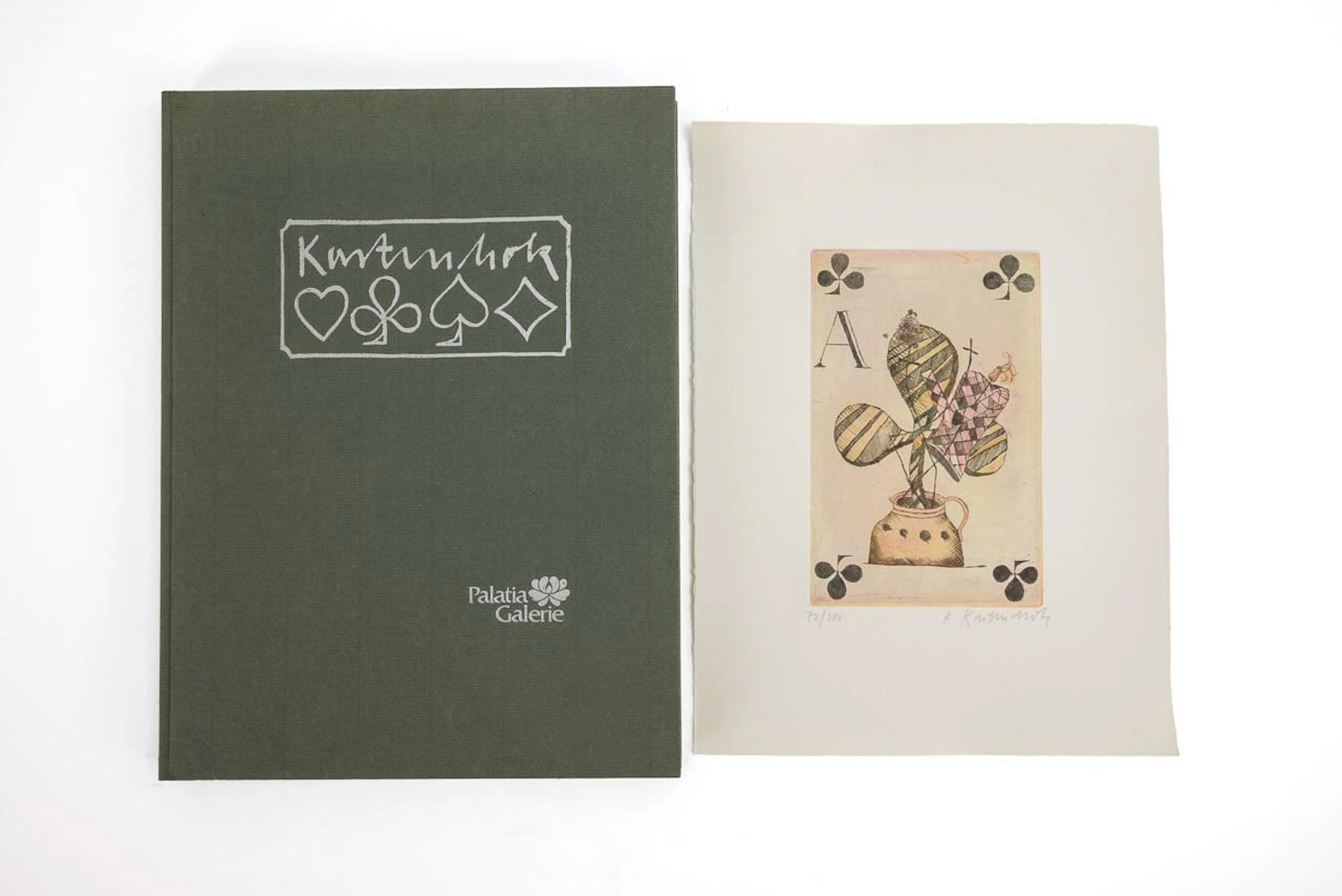 Limited-edition art portfolio with 16 signed playing card prints.