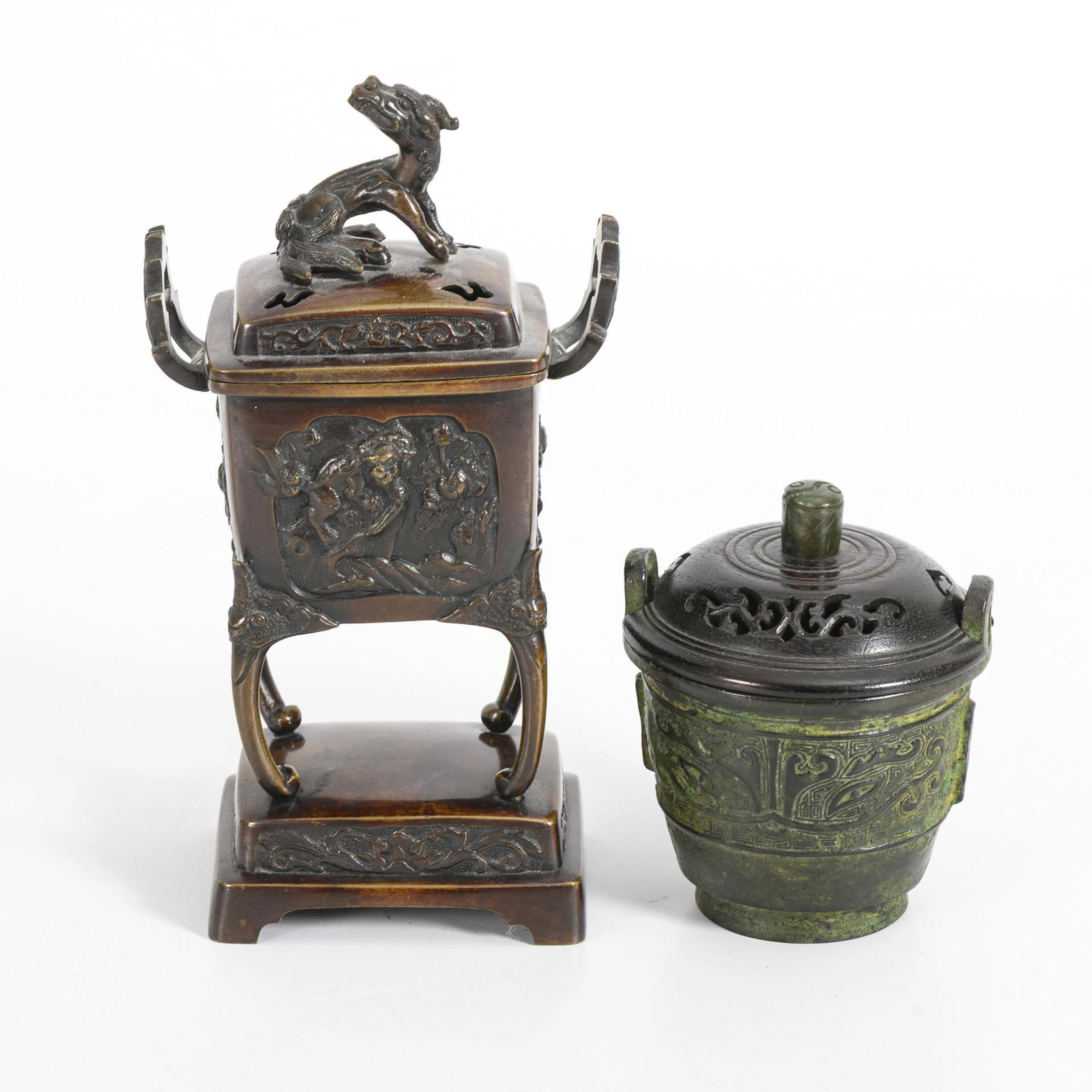 2 incense burners.