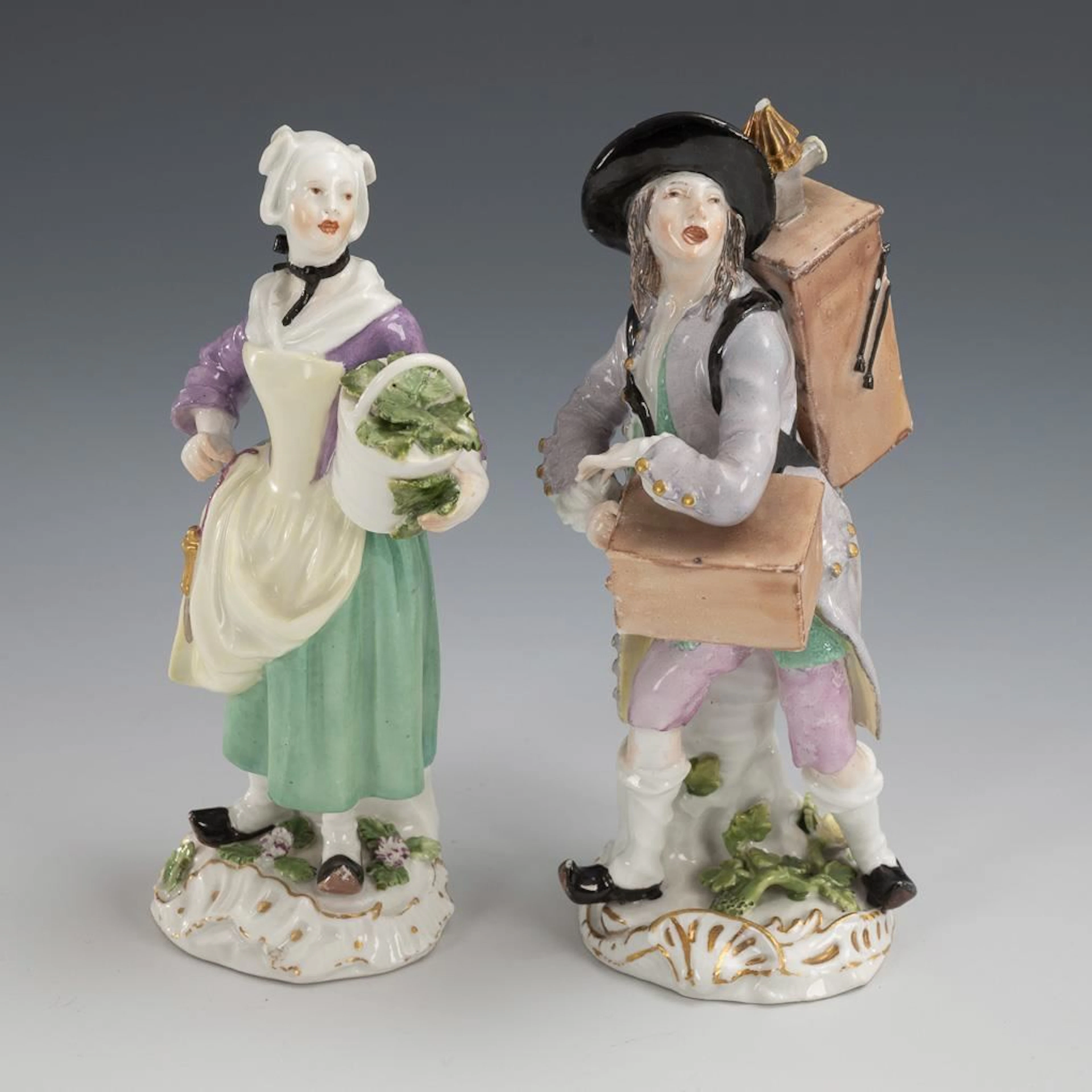 2 Parisian Town Criers. Meissen.