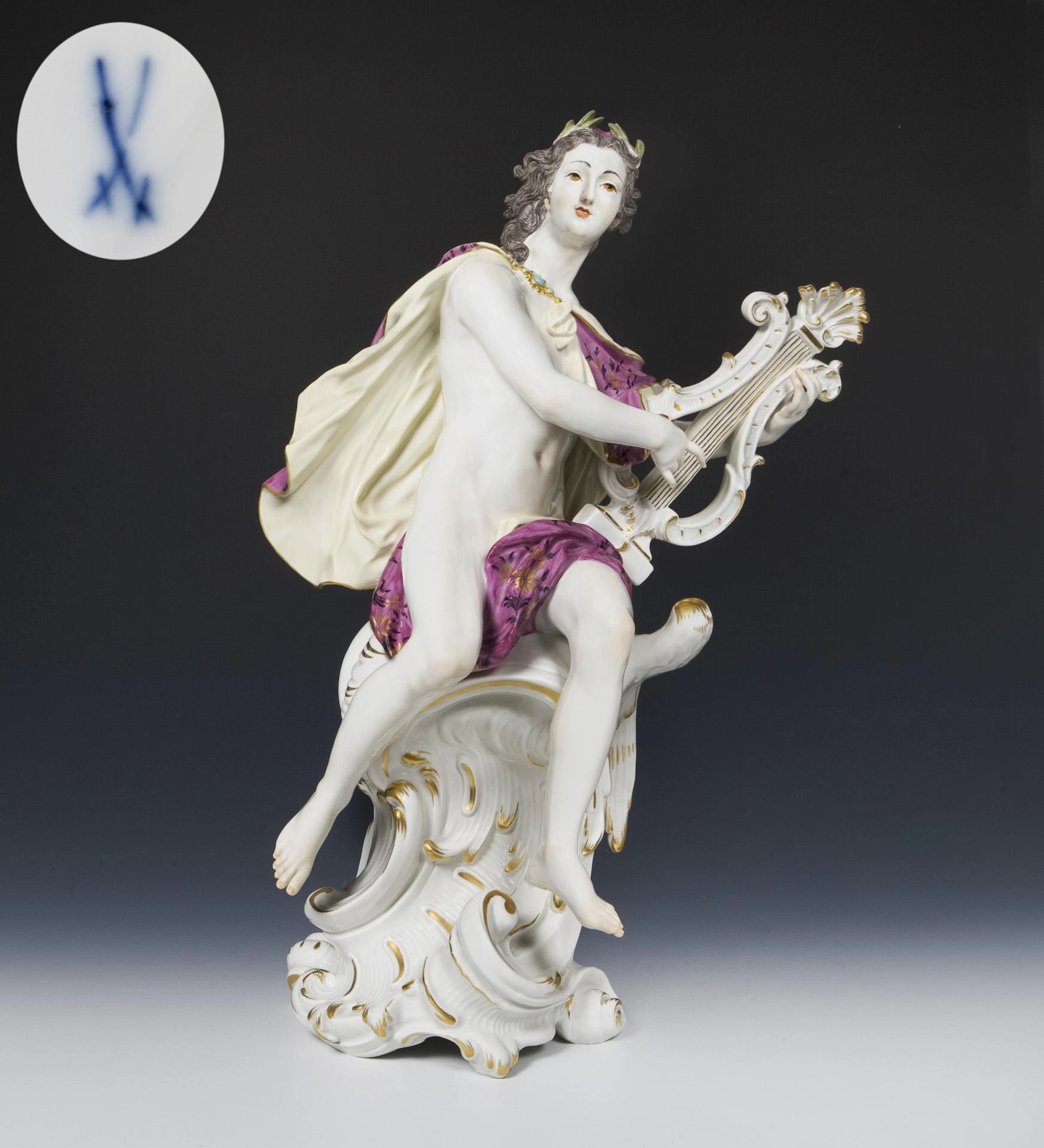Great figure: Apollo. Meissen.