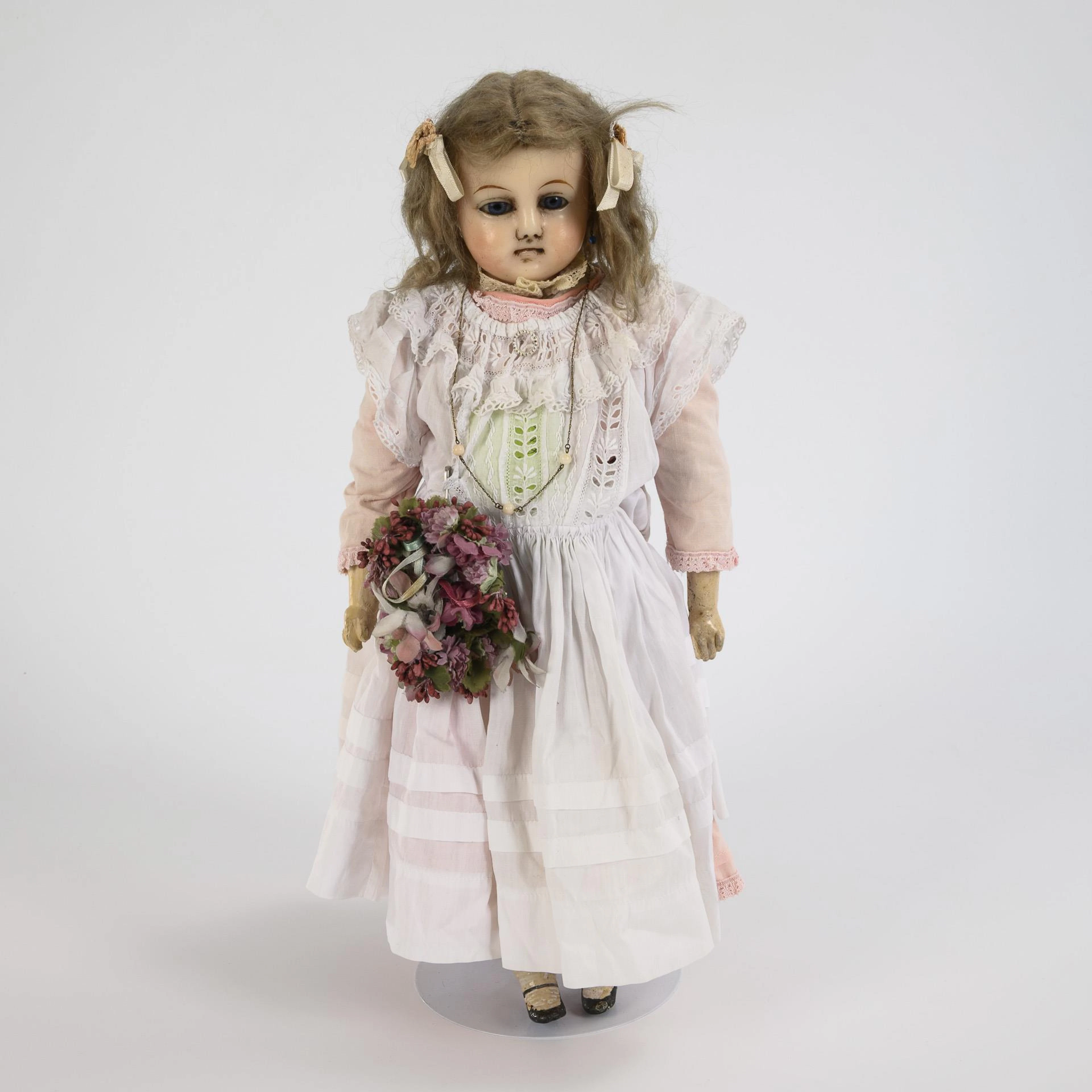 Wax head doll, Pierotti type.