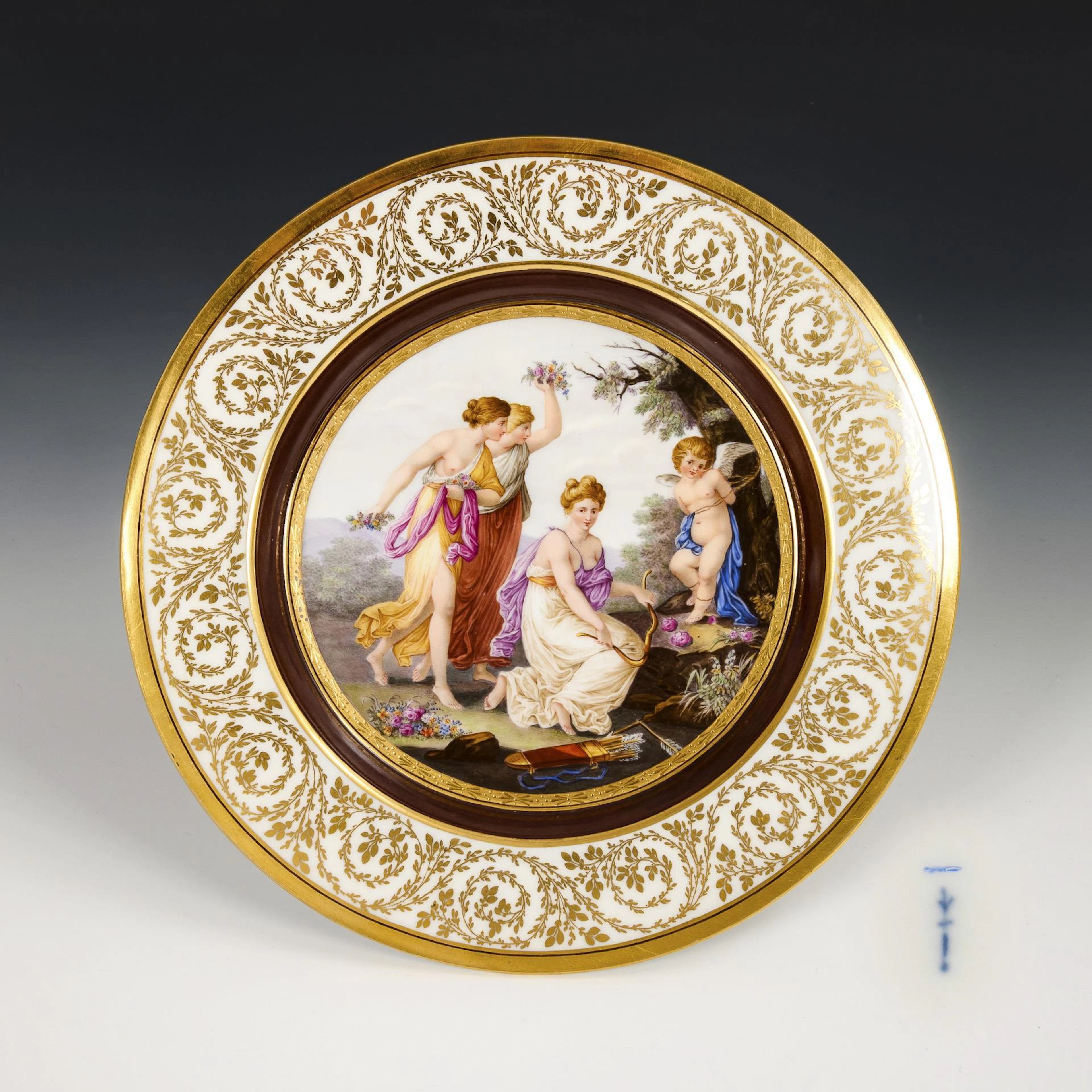 Pictorial plate: The Punishment of Cupid. KPM Berlin.