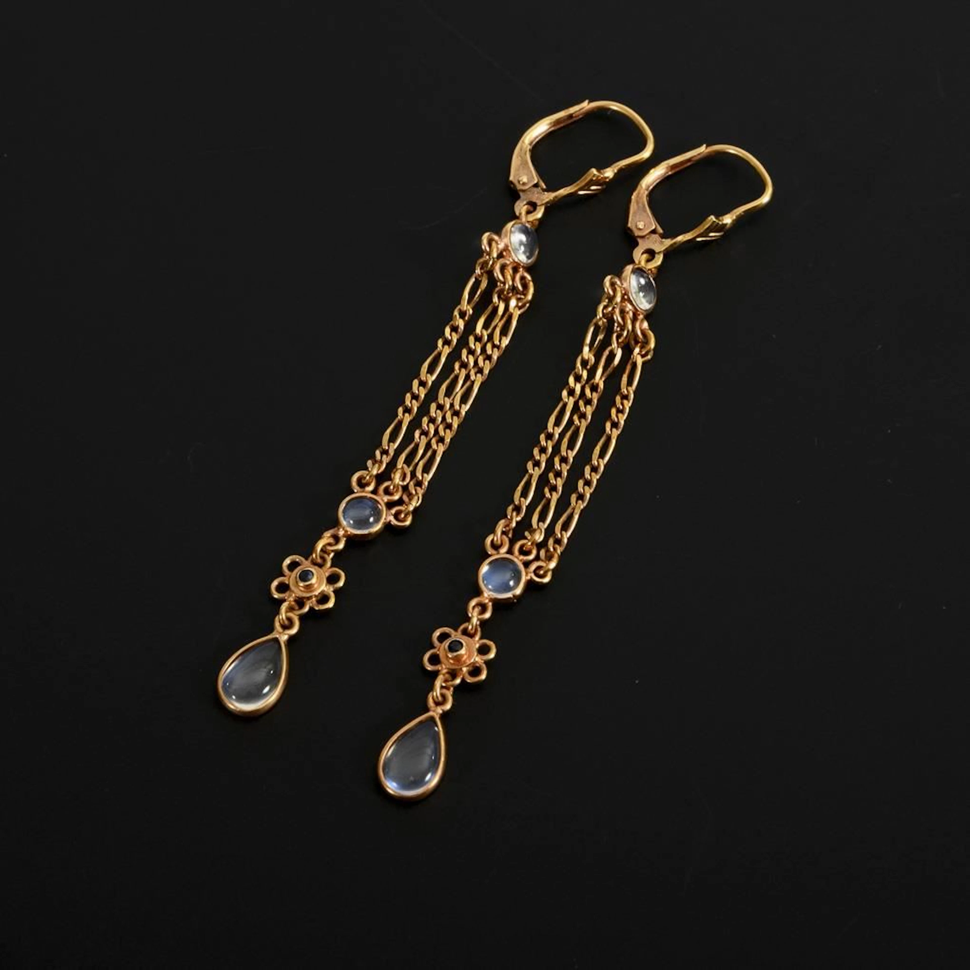 Moonstone Dangle Earrings.