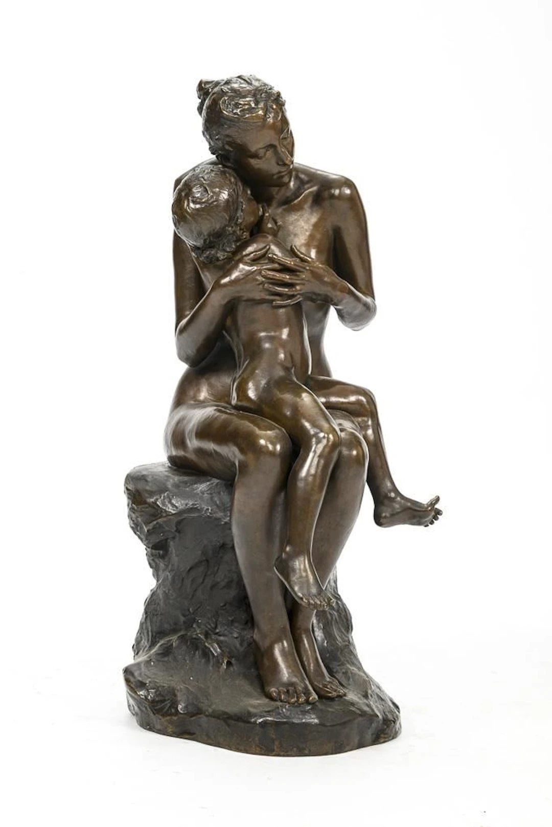 PECH, G, PECH, G, PECH, G, Large bronze sculpture of a mother with a boy