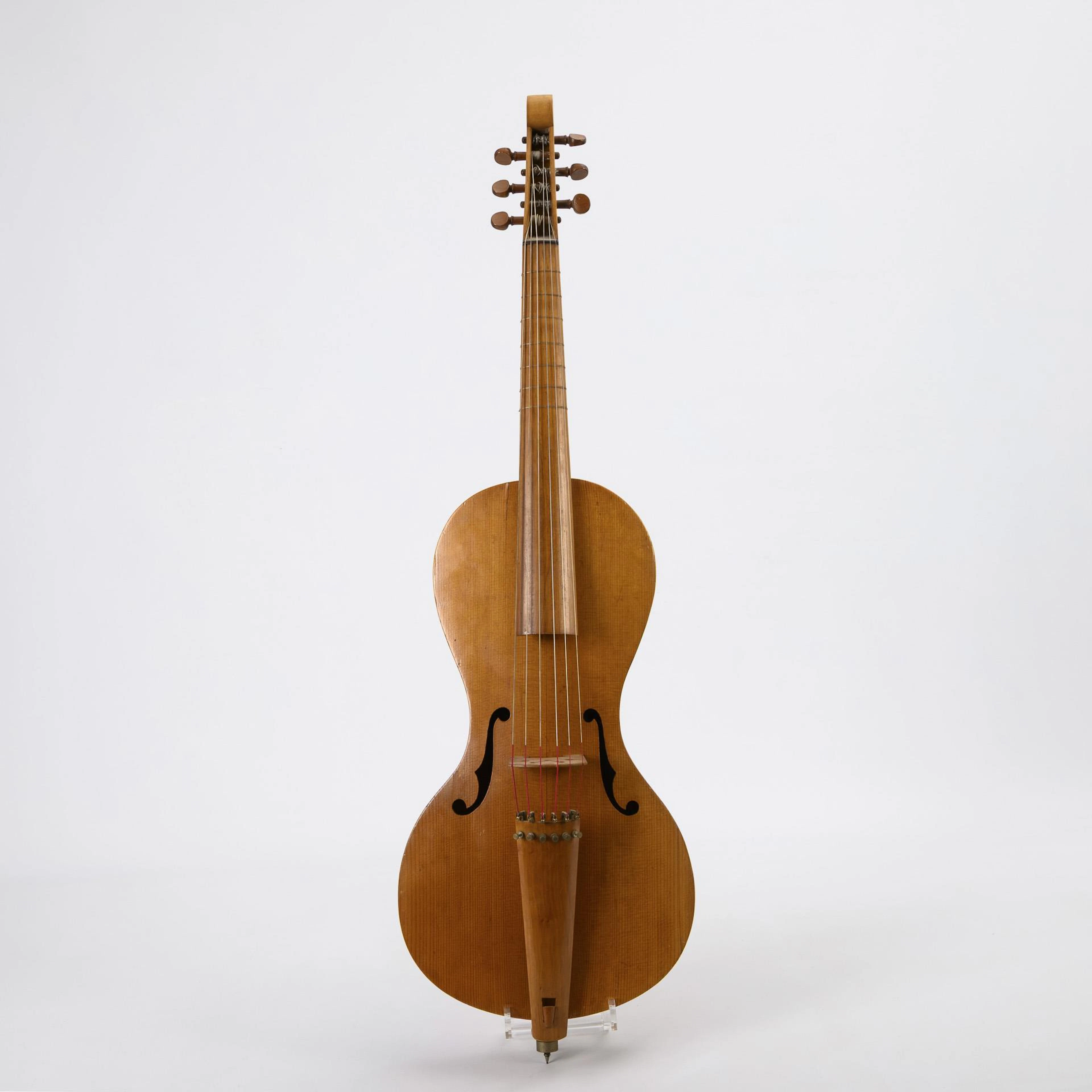 Viola da gamba with bow. Wulf school fiddle.