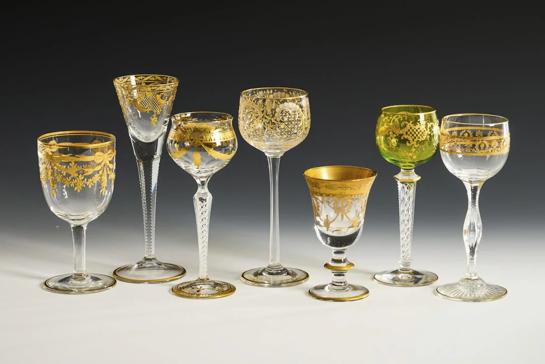 7 different goblets.