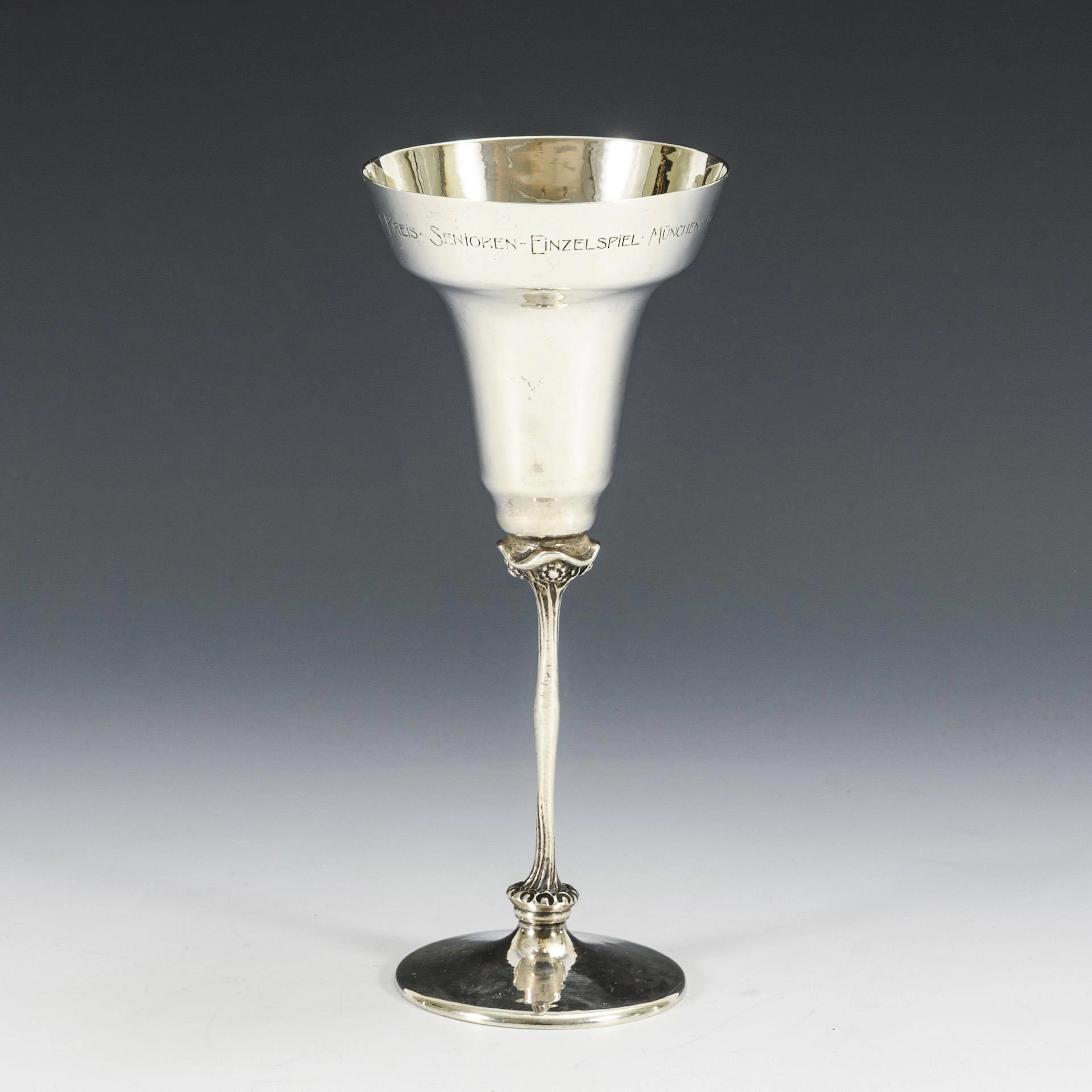 Slim Art Nouveau champagne goblet.