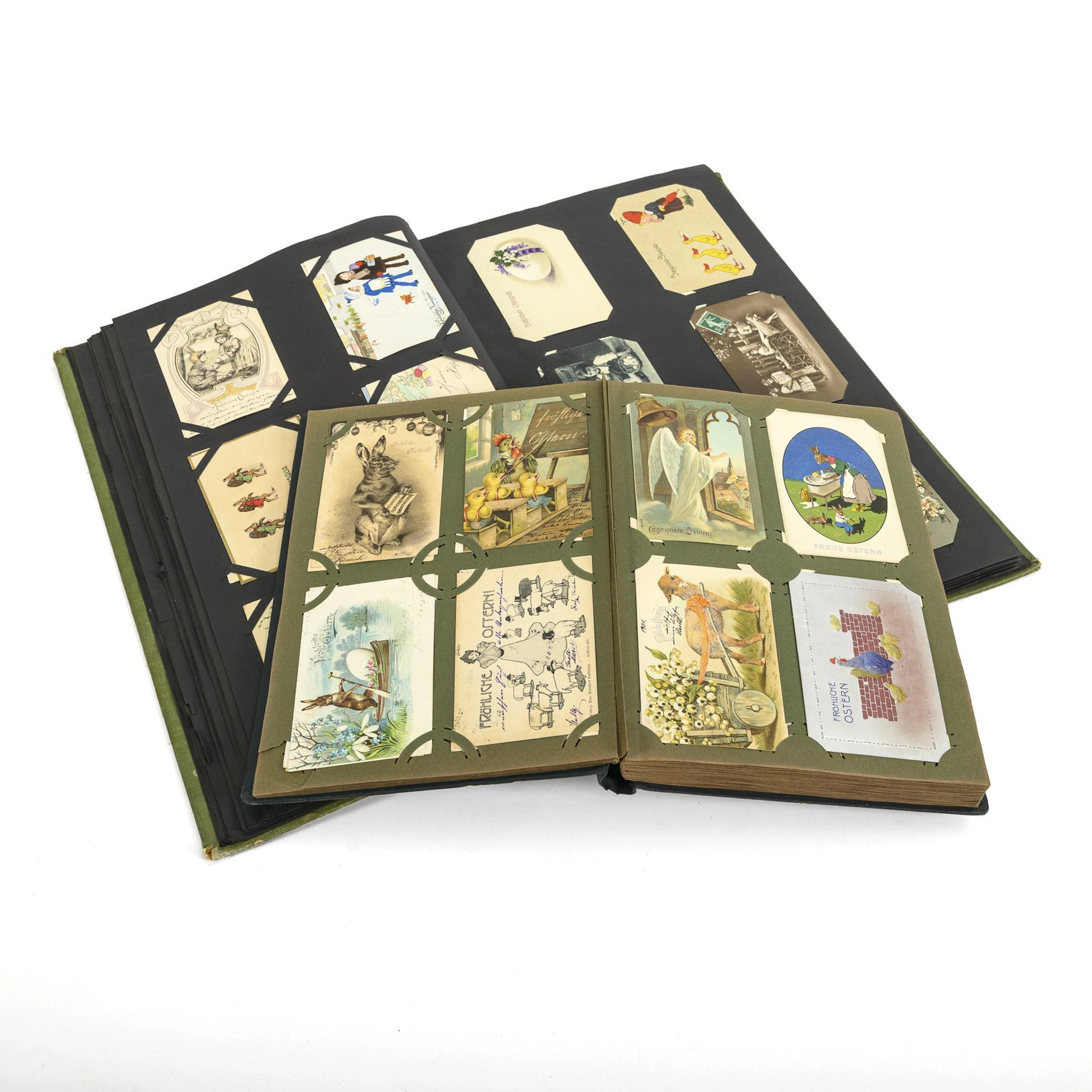 2 postcard albums with approx. 648 Easter picture postcards