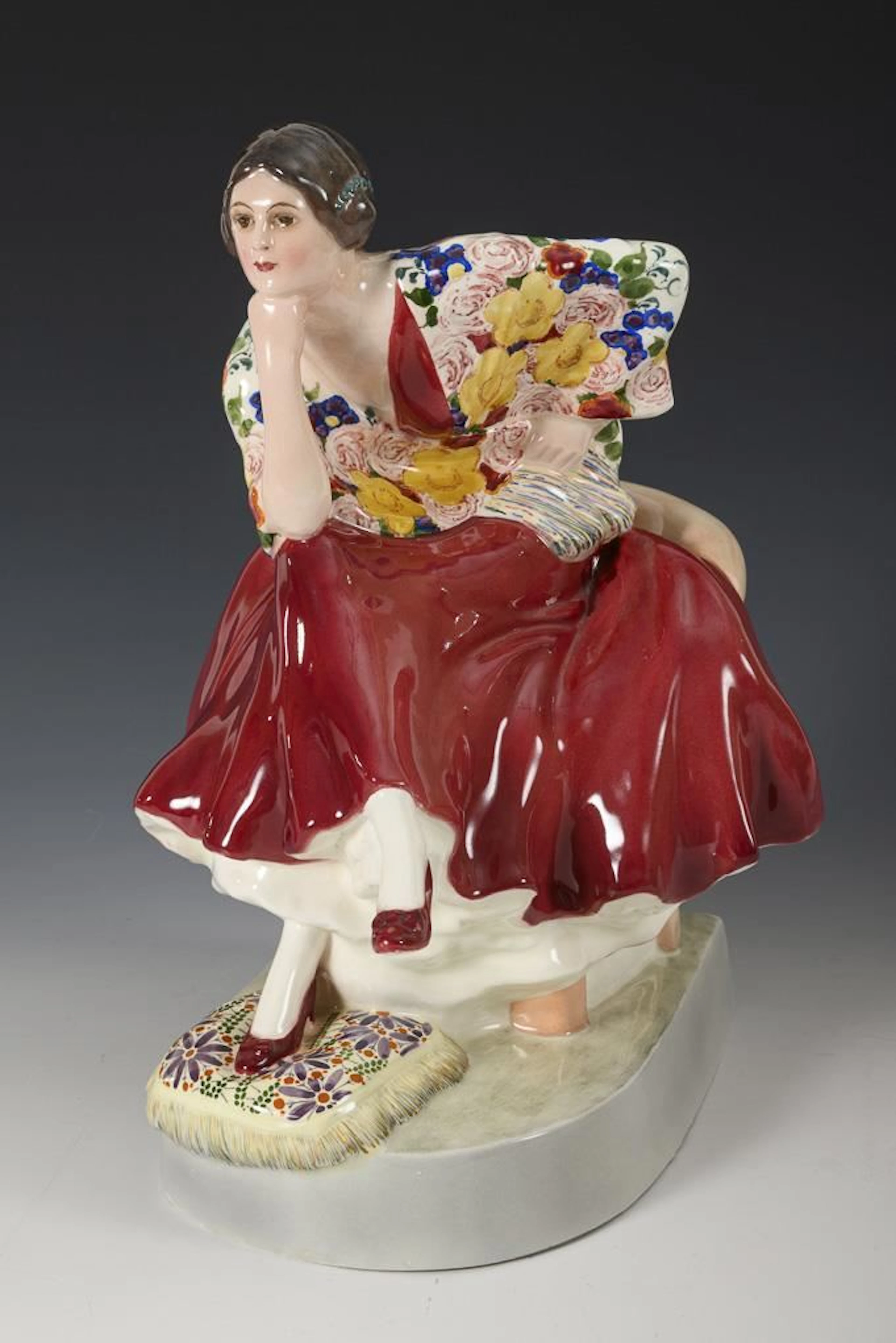 "Carmen" figurine. Vienna-based manufacturer Friedrich Goldscheider.