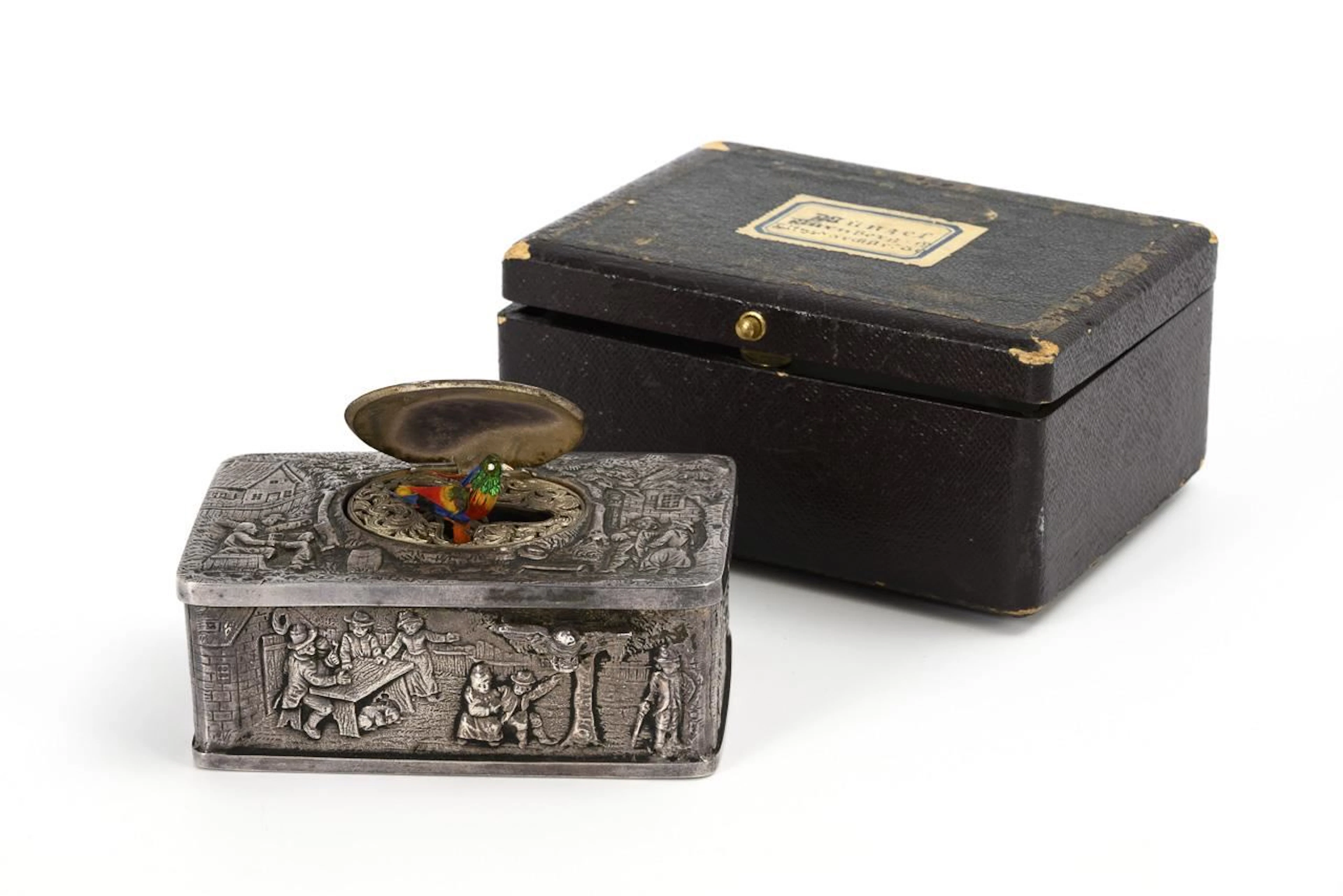 Songbird box, attributed to the Griesbaum company.