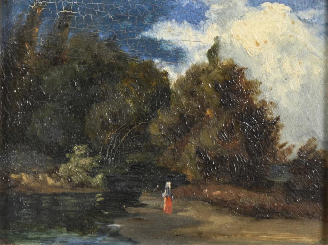 Güldner, Güldner, Güldner, Landscape Study with Figurative Elements