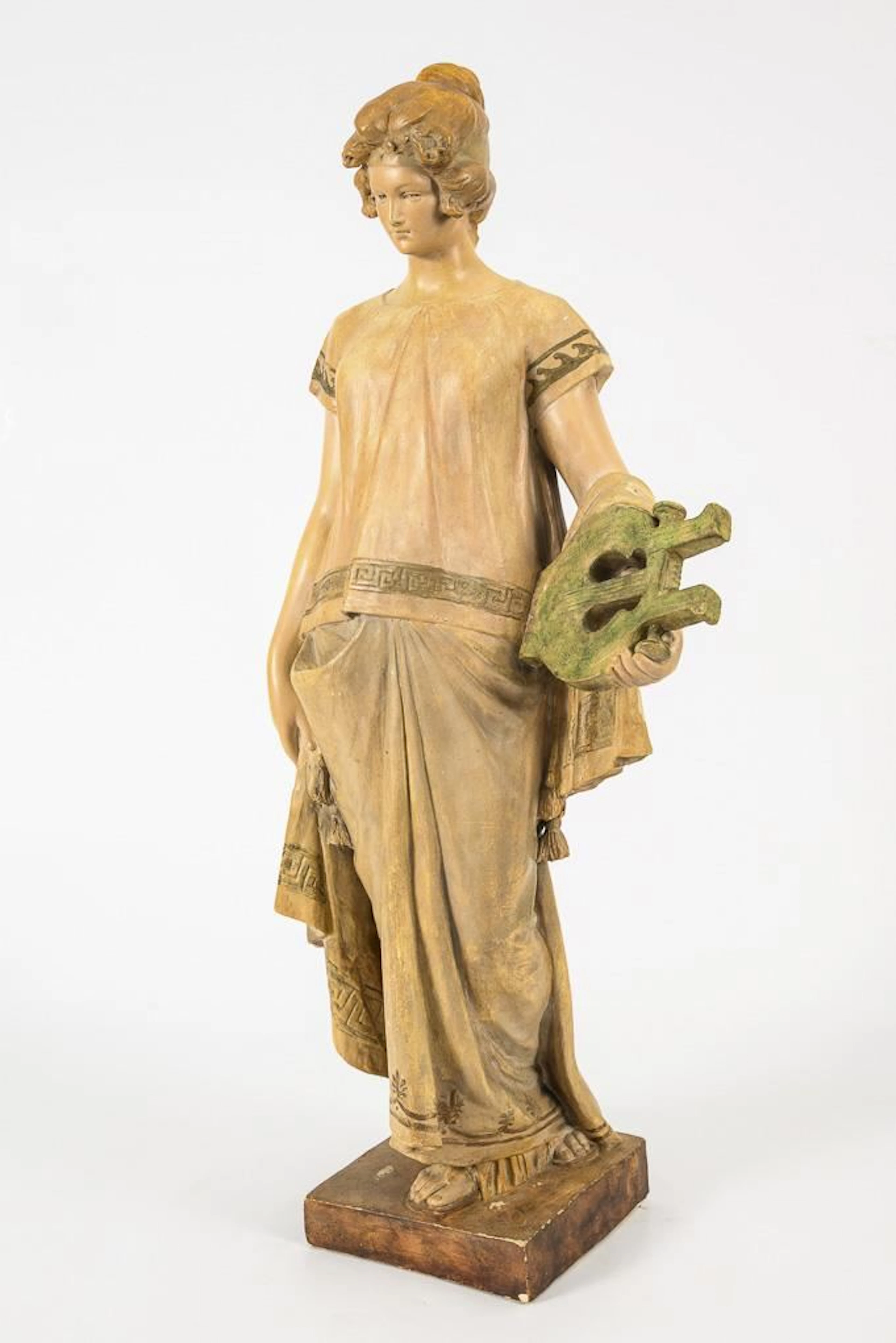 Standing Young Woman with a Lyre. Vienna-based manufacturer Friedrich