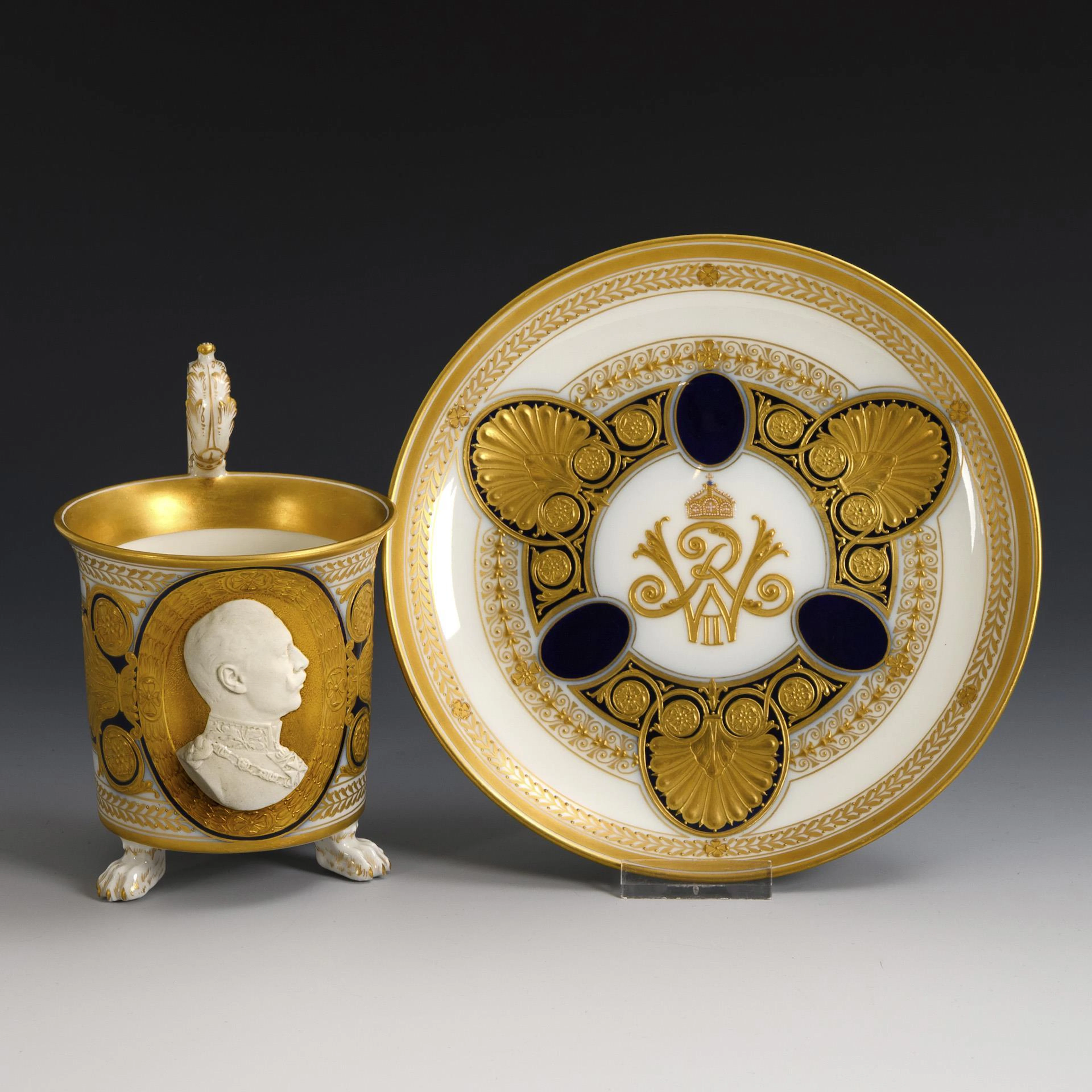 Portrait cup: Wilhelm II.. KPM Berlin.
