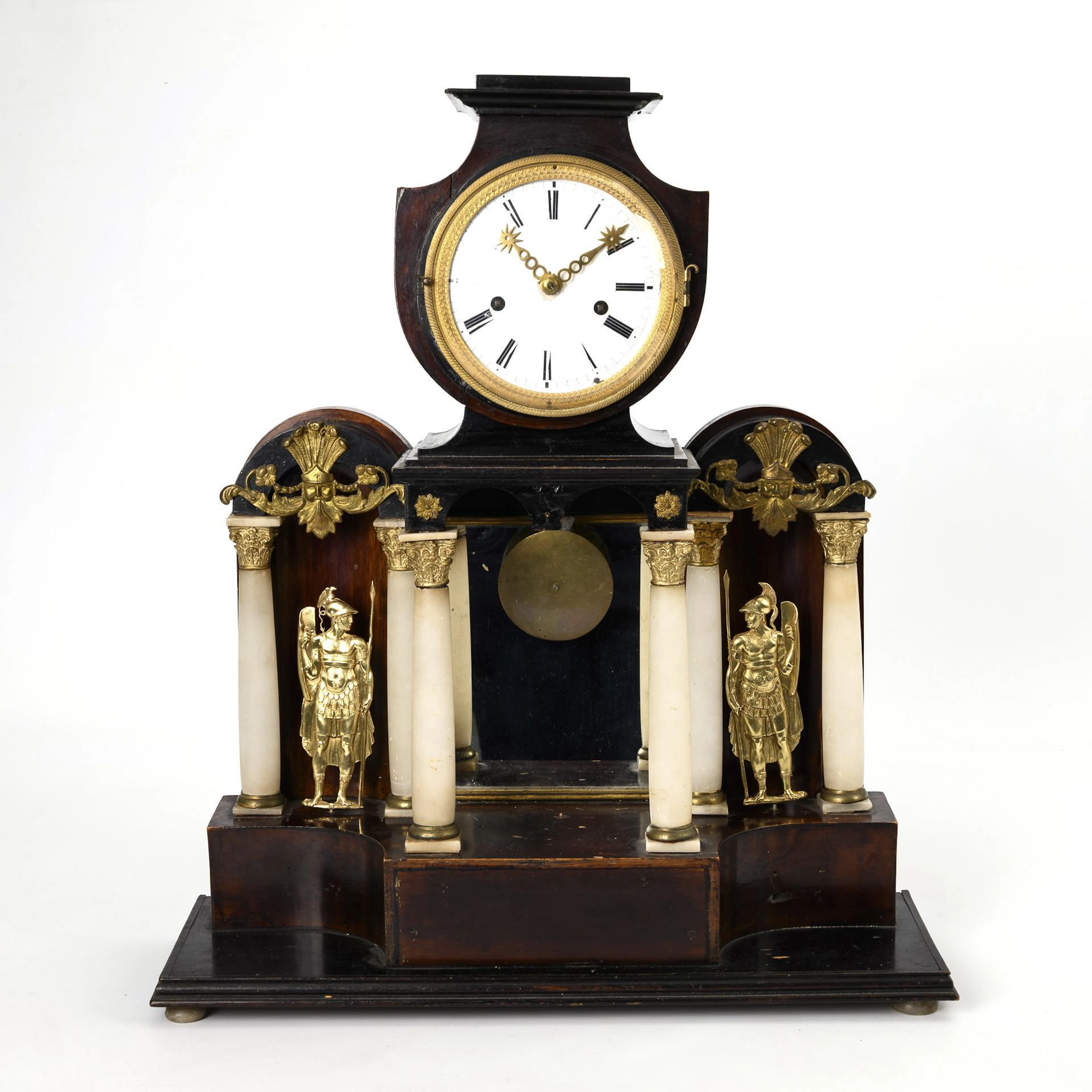 Large South German Biedermeier commode clock.