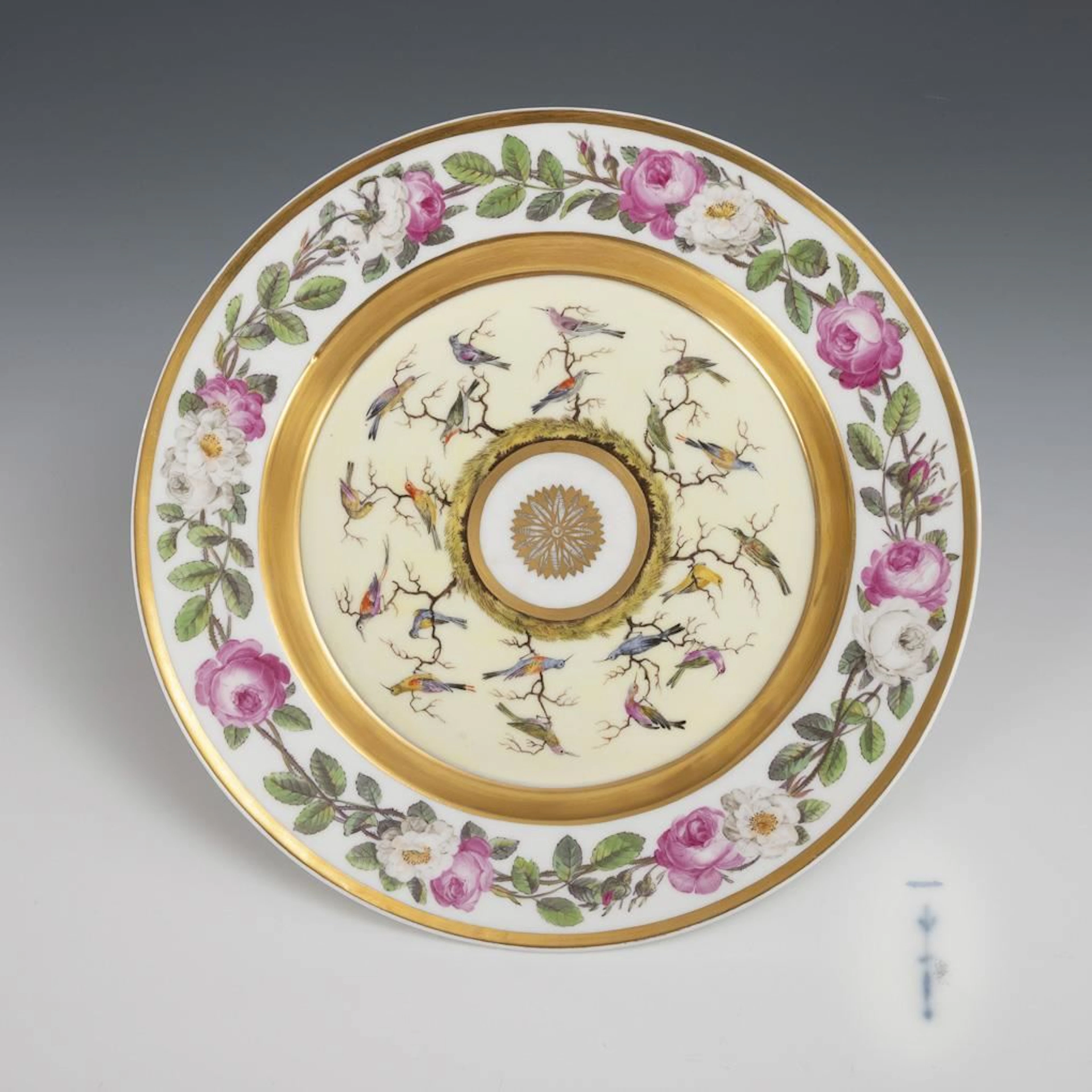 Plate with bird design. KPM Berlin.