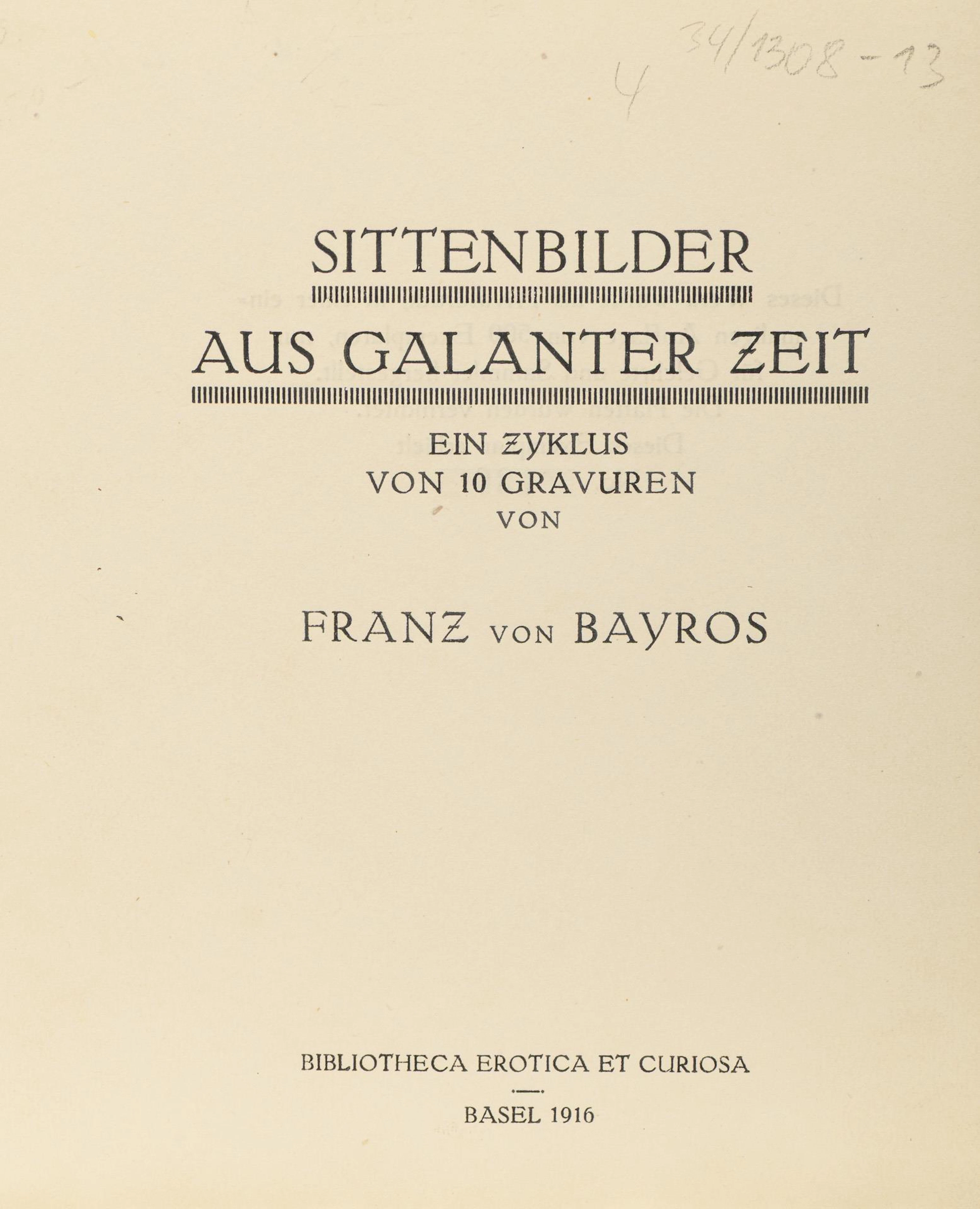 BAYROS, Franz von(1866-1924), BAYROS, Franz von(1866-1924), BAYROS
