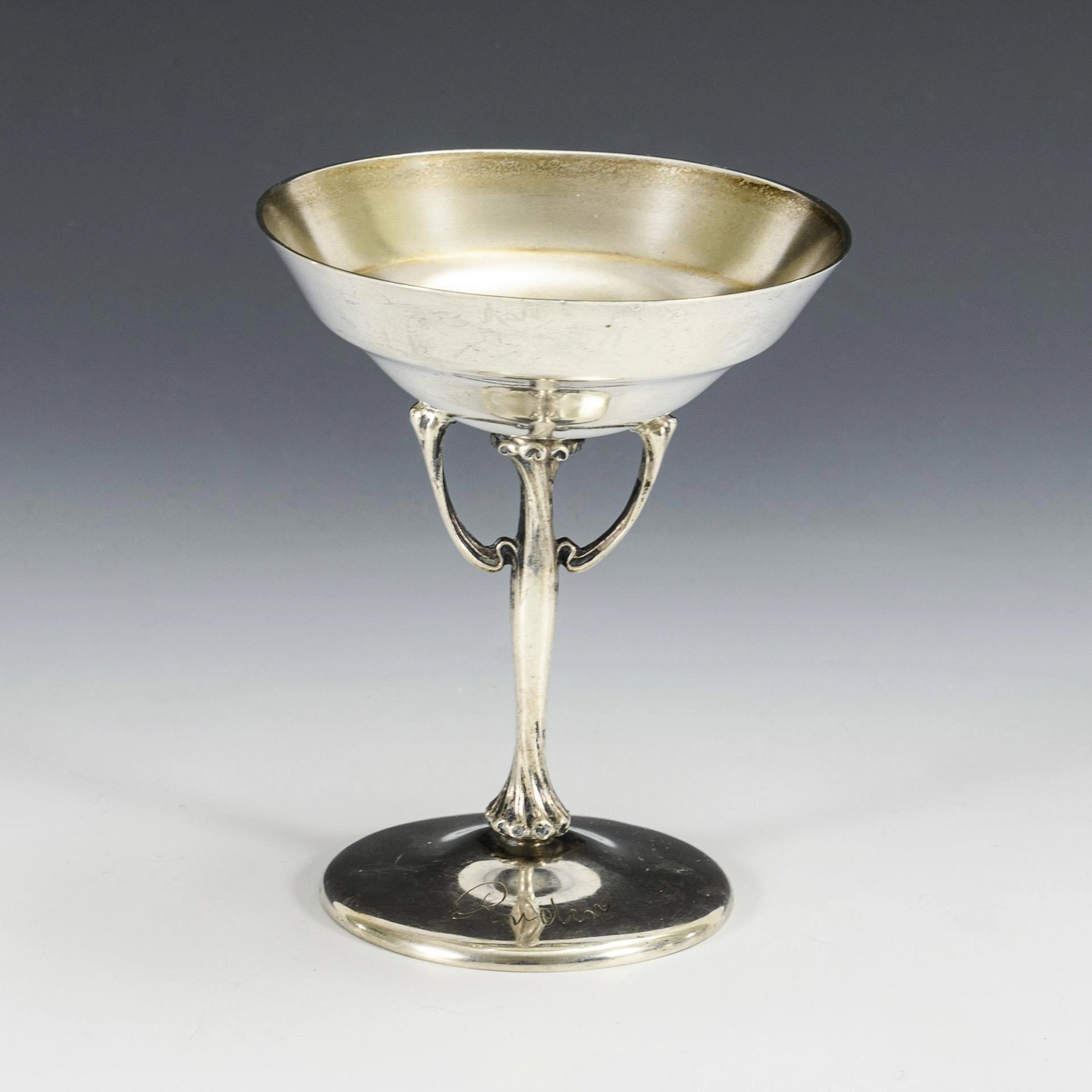 Silver champagne bowl. Brothers Kühn, Schwäbisch Gmünd.