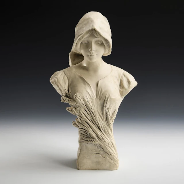 Bust of a young woman with sheaves of grain