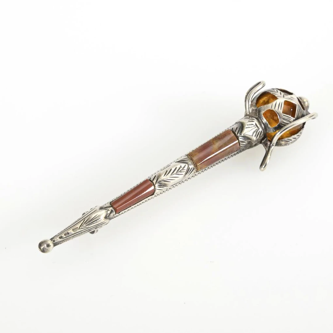 Scottish brooch with agates.