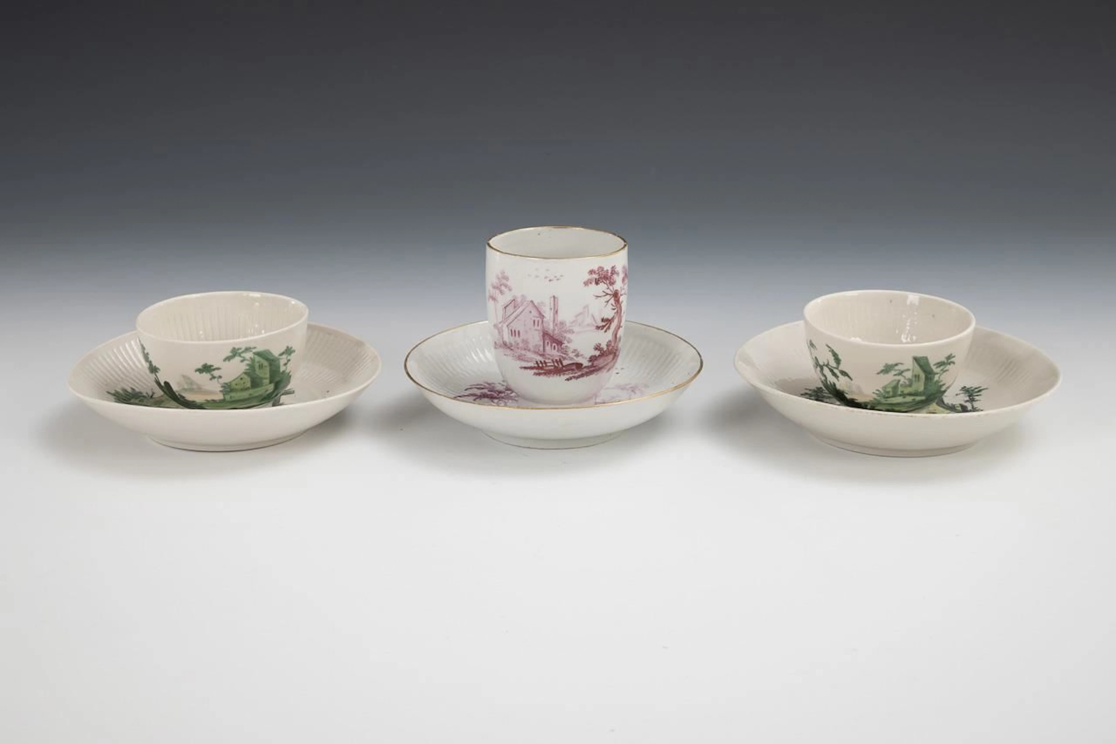 3 Baroque cups. Rauenstein.