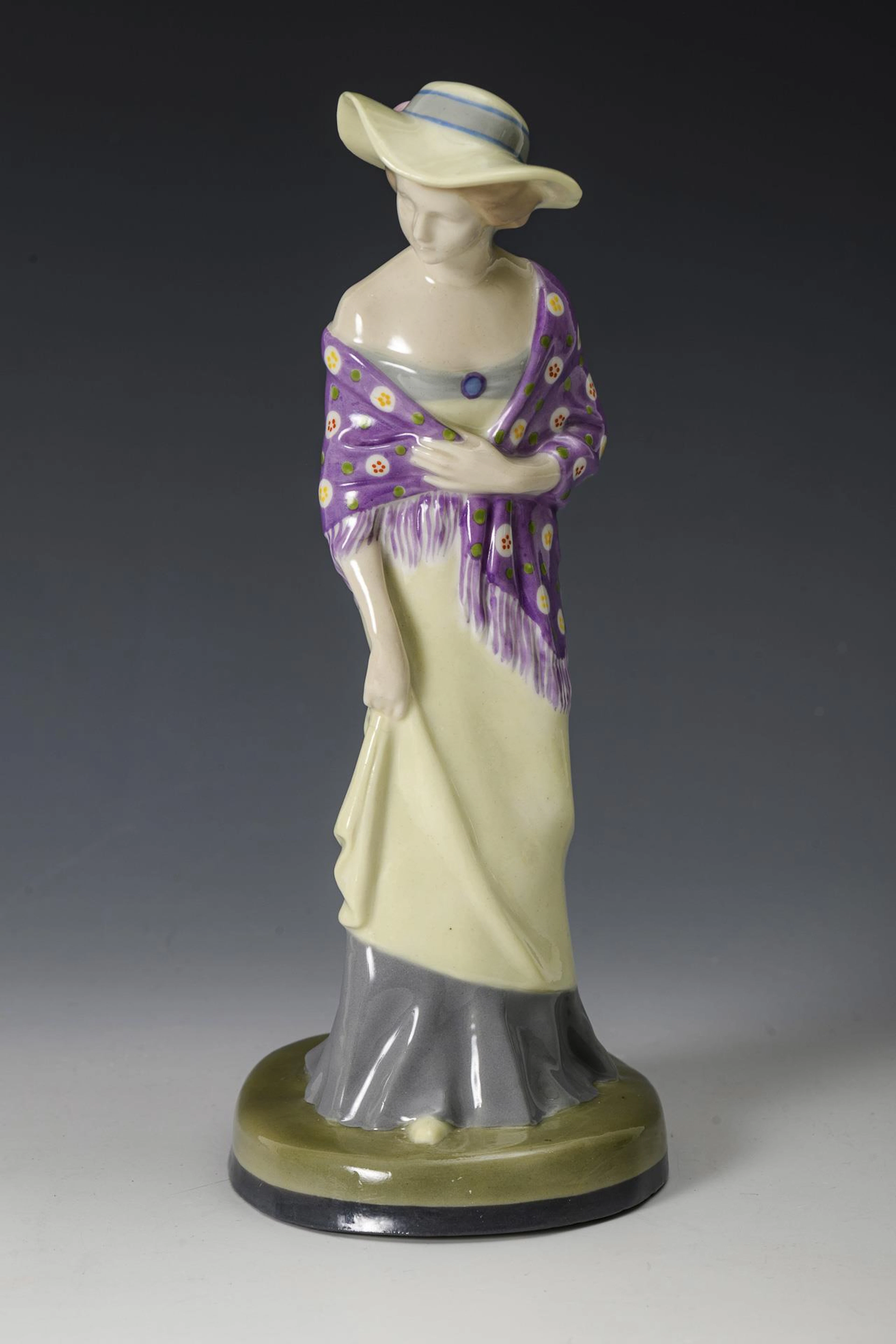Art Nouveau lady with hat.