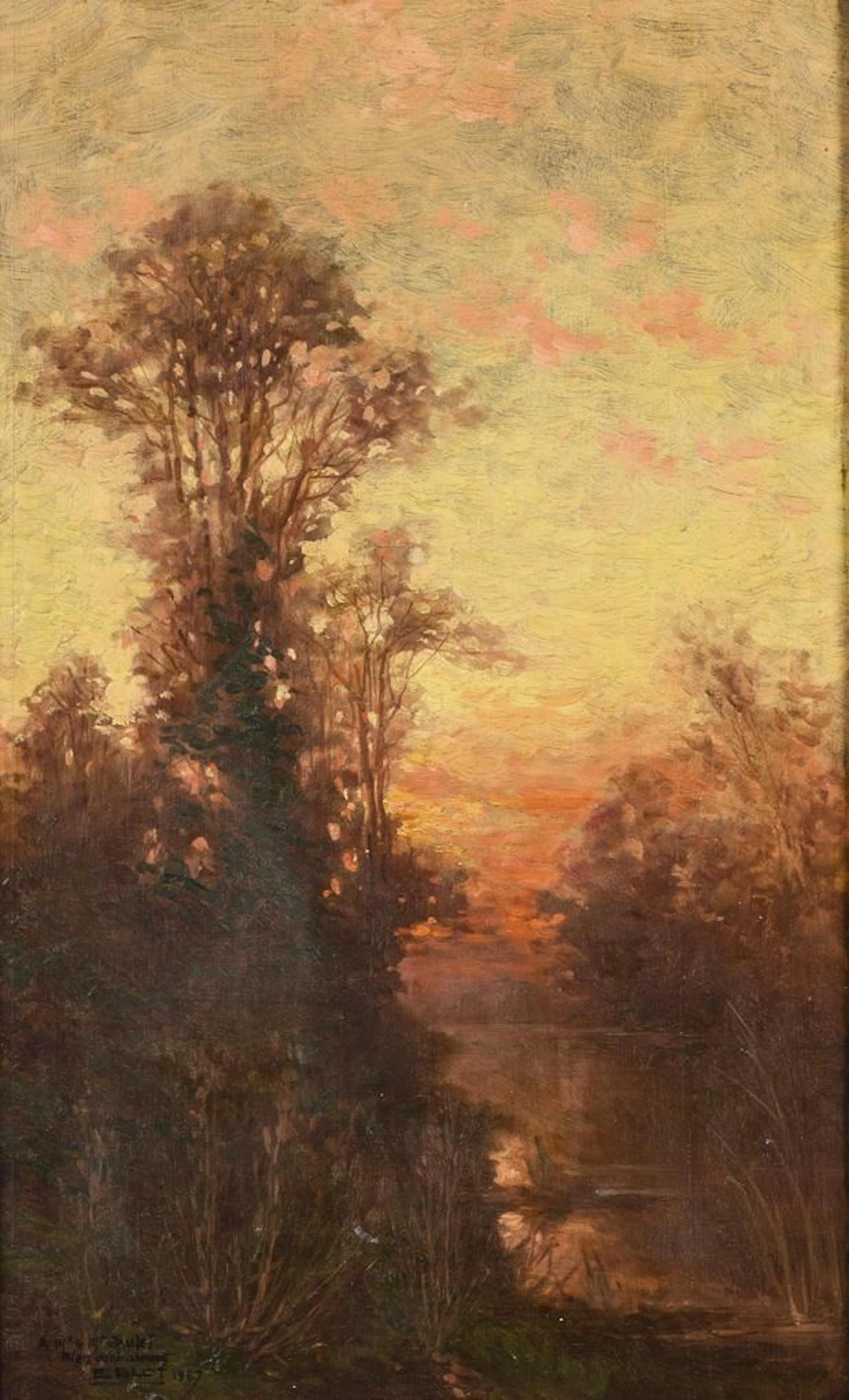BLOT, E. BLOT, E. BLOT, E. Impressionist landscape