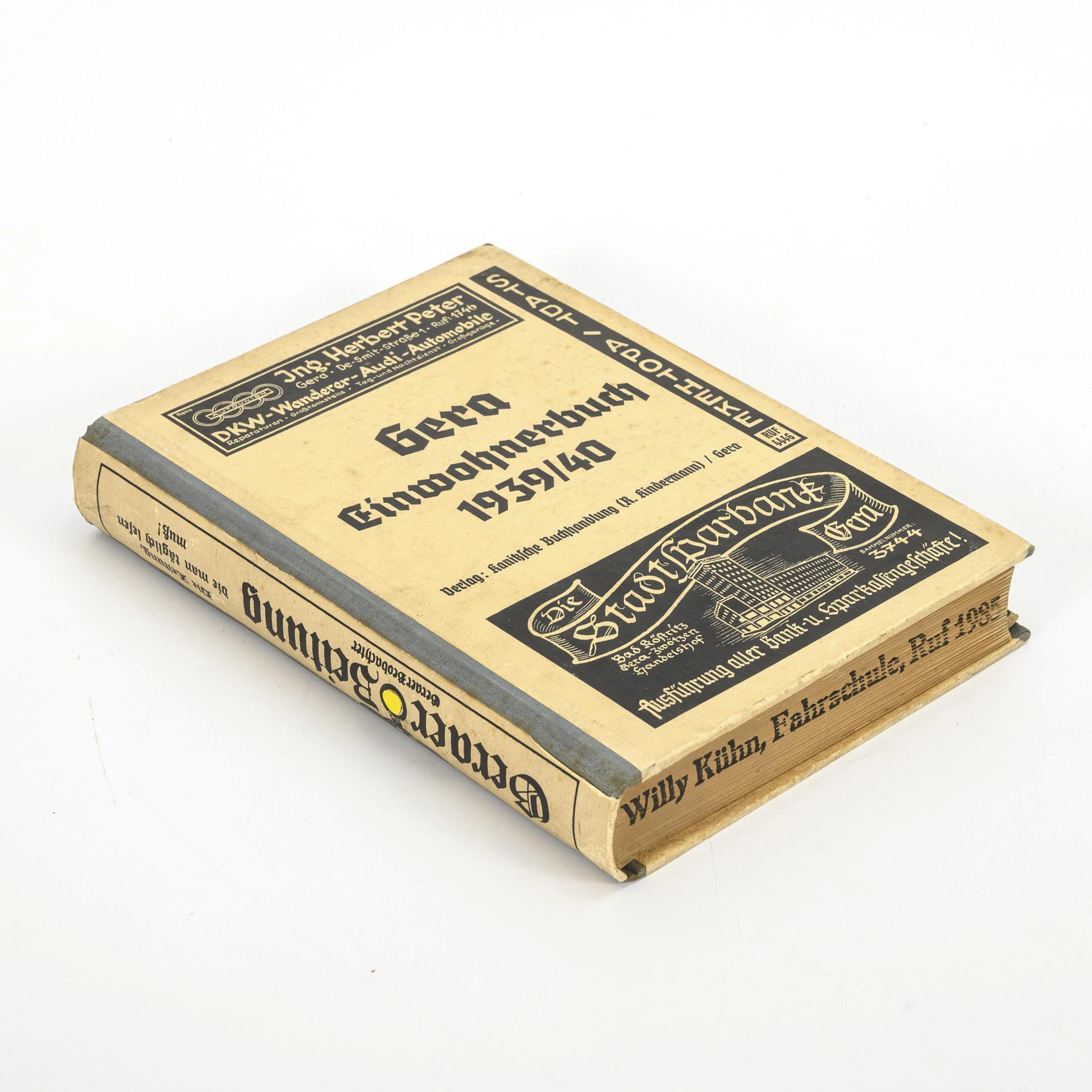"Gera Einwohnerbuch 1939/40"