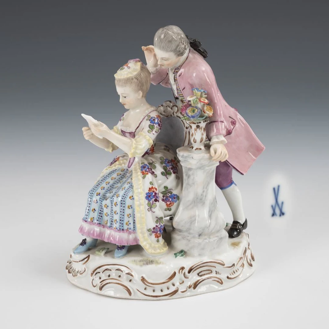 Sculptural group: "The Scout". Meissen.
