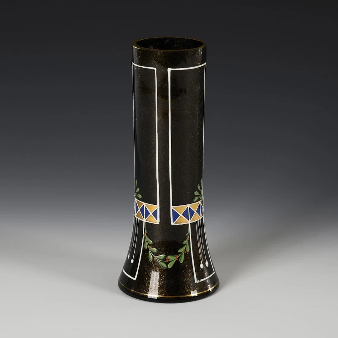 Art Nouveau Aventurine Glass Vase. Riedel.