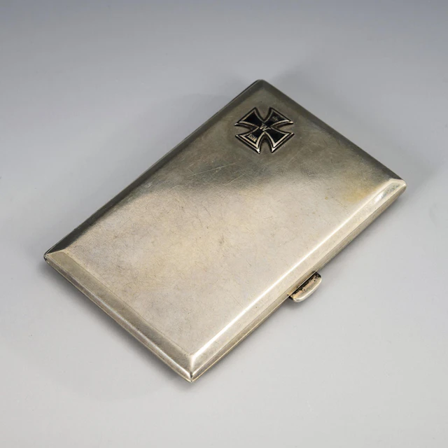 Silver case with Iron Cross. Kuppenheim Louis, Pforzheim.