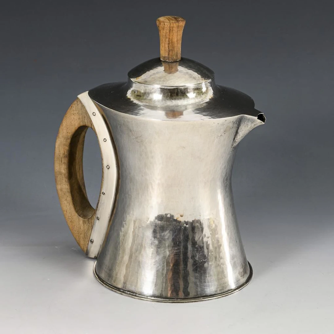 Designer silver teapot. Helmut Griese.