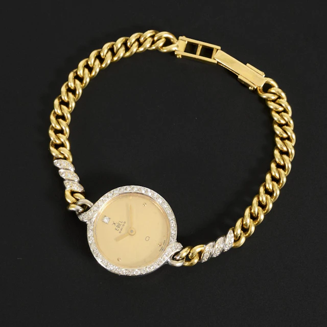 High-quality ladies' wristwatch from the EBEL brand with small diamonds.