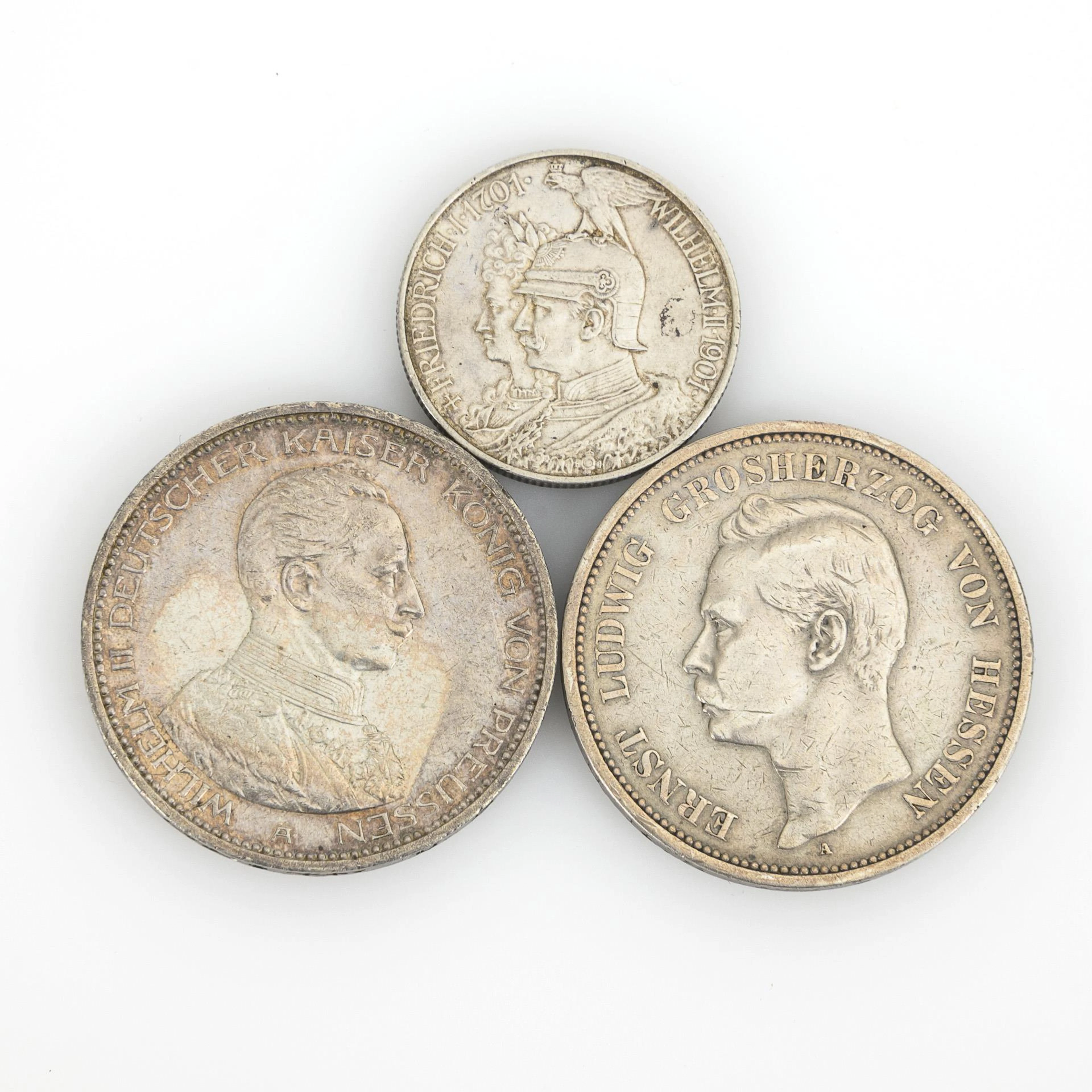 3 coins Prussia, German Empire.