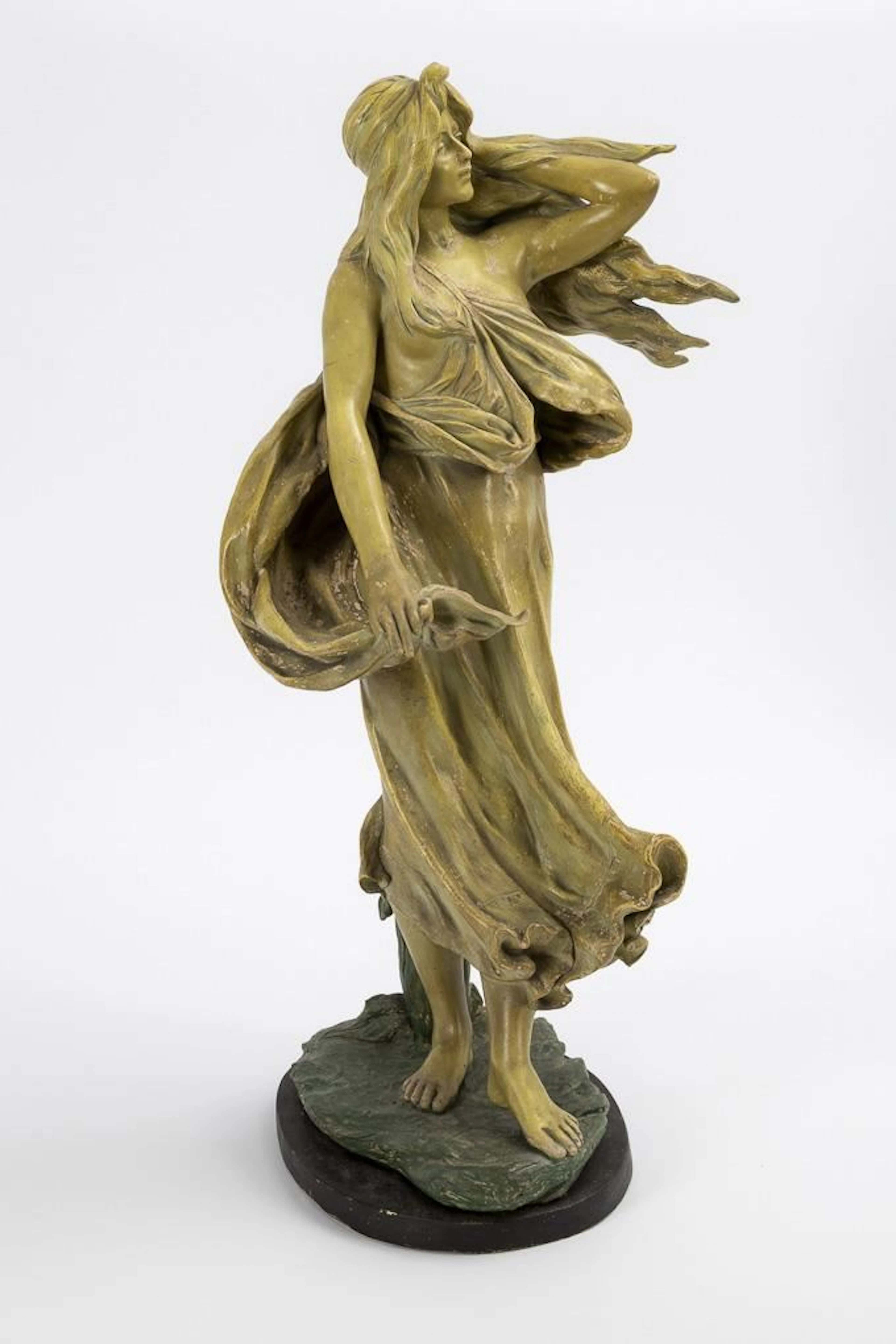 Art Nouveau figurine: Nymph in the Wind. Reps & Trinte Kunstanstalt