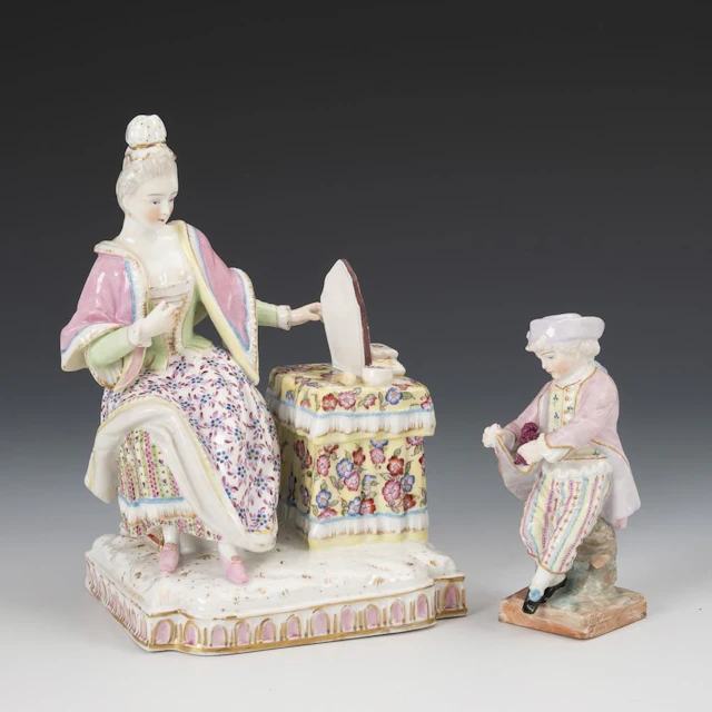 Lady at a Dressing Table and a Gardener Boy.