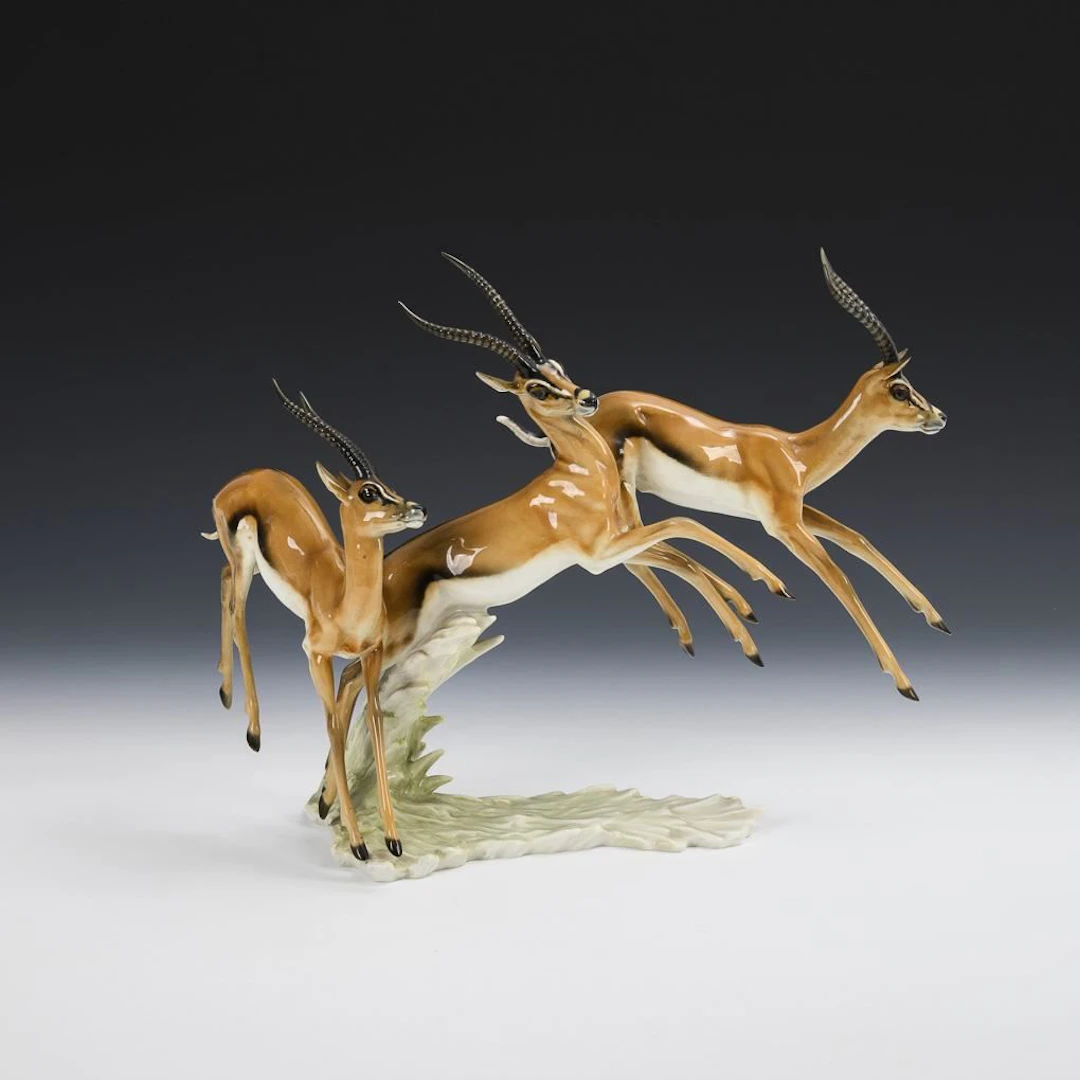 Group of gazelles. Hutschenreuther.