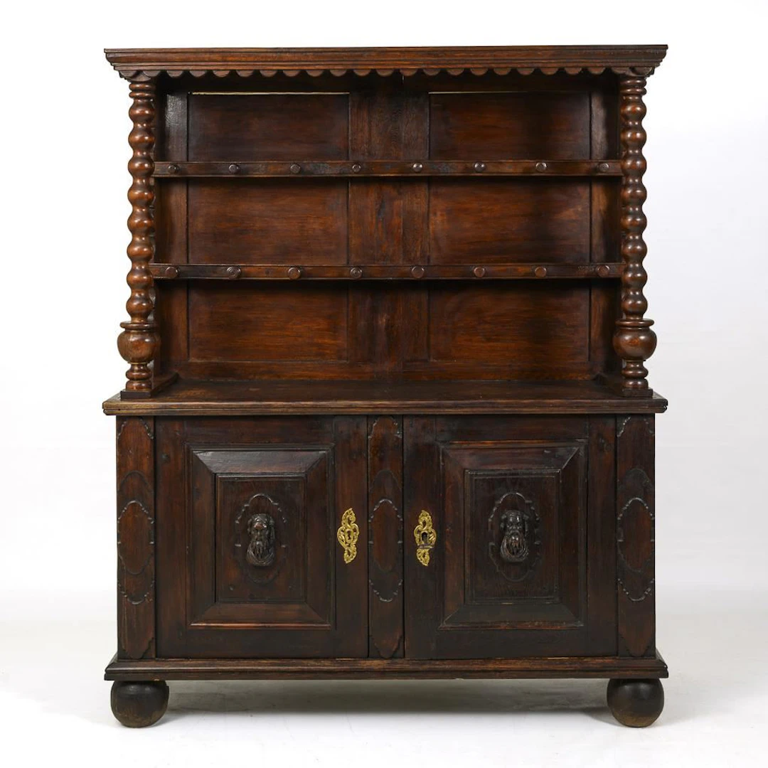 Large historicist plate cabinet, known as a “Kannenstock”.