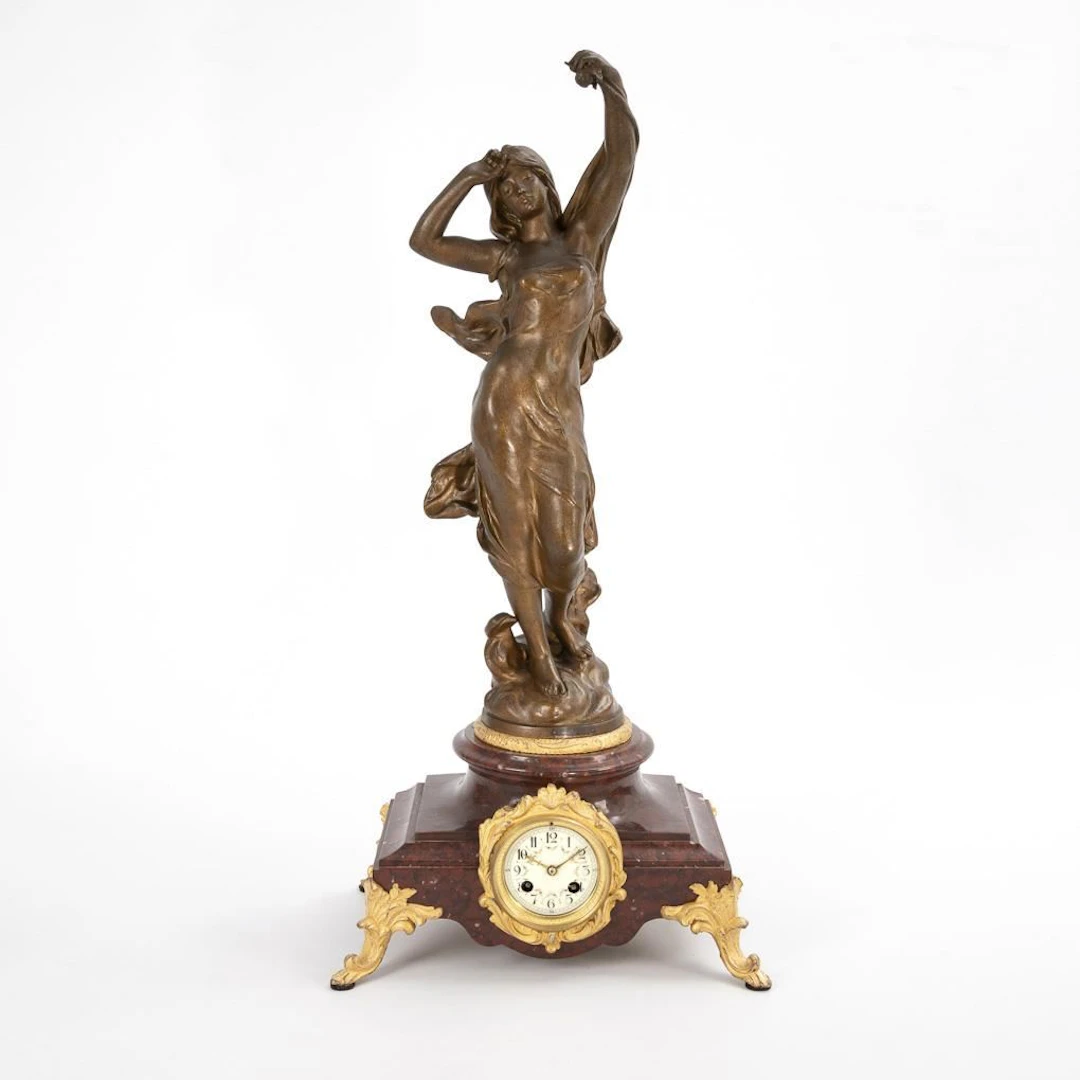 Art Nouveau mantel clock. Adolphe Mougin / Société Les Fils de Adolphe Mougin.