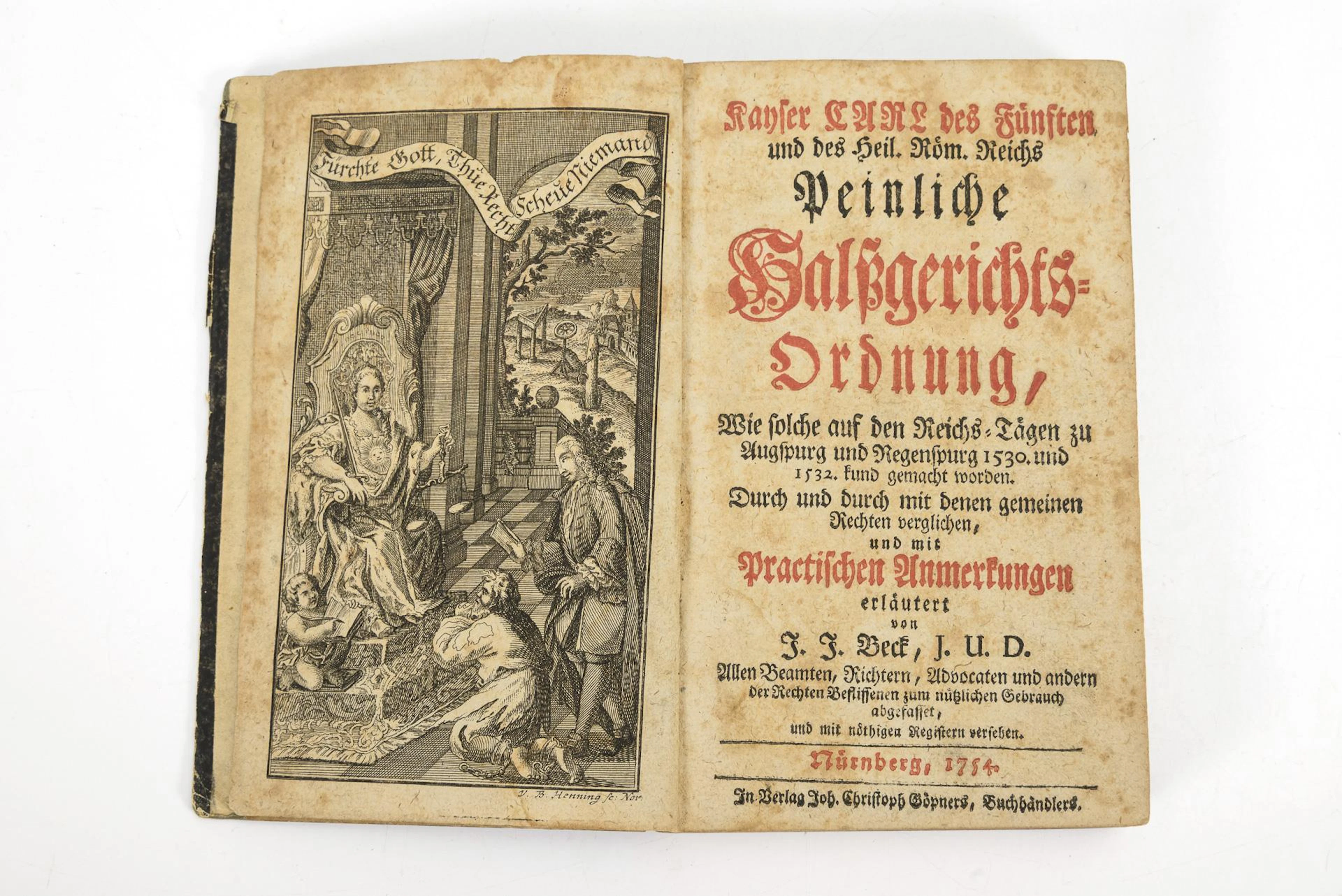 BECK, J. J, BECK, J. J, BECK, J. J, "Kayser Carl des Fünften und des
