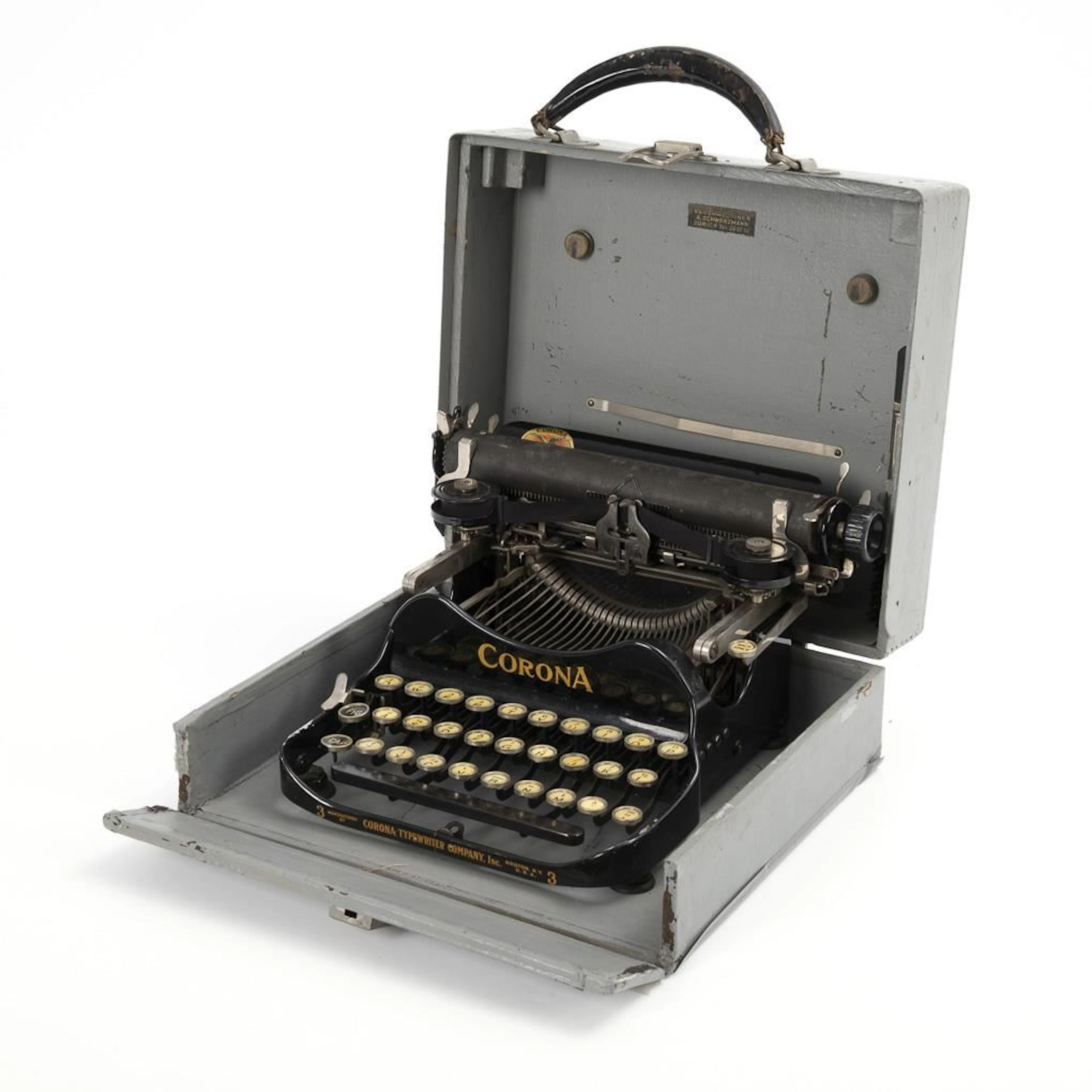 Rare "CORONA" Model 3 Travel Typewriter, 1922.