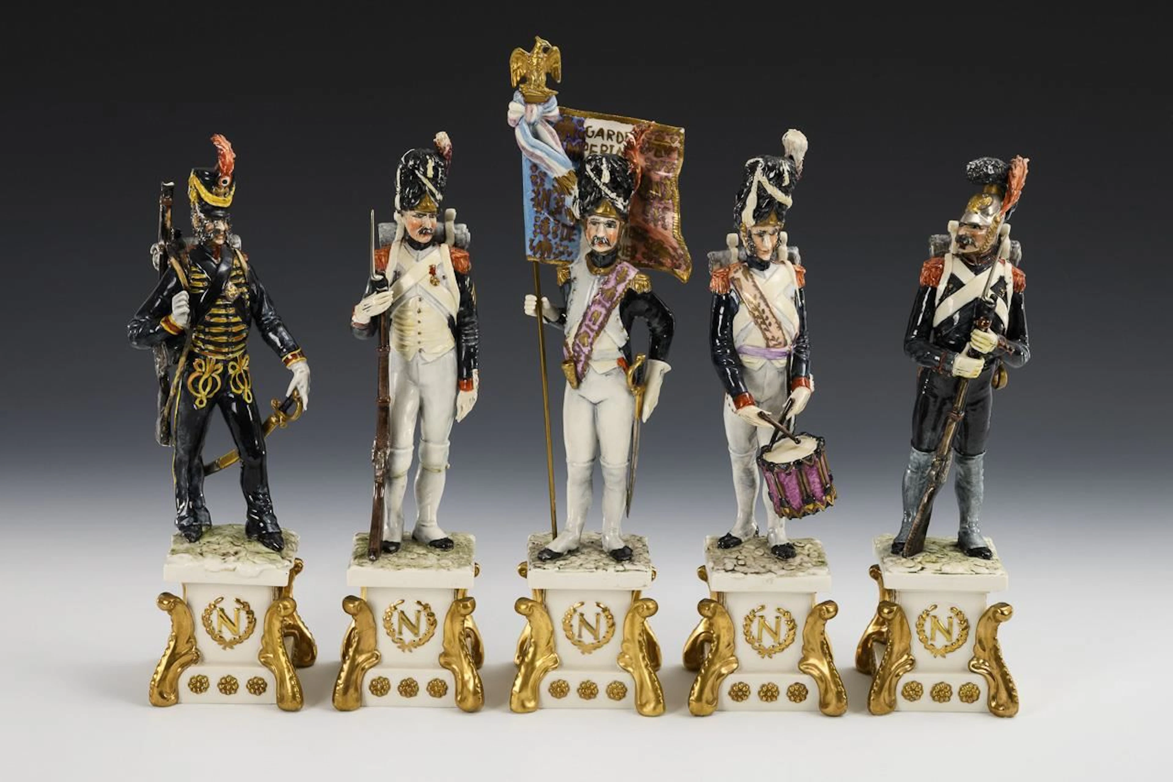 5 Napoleonic soldiers. Cacciapuoti.