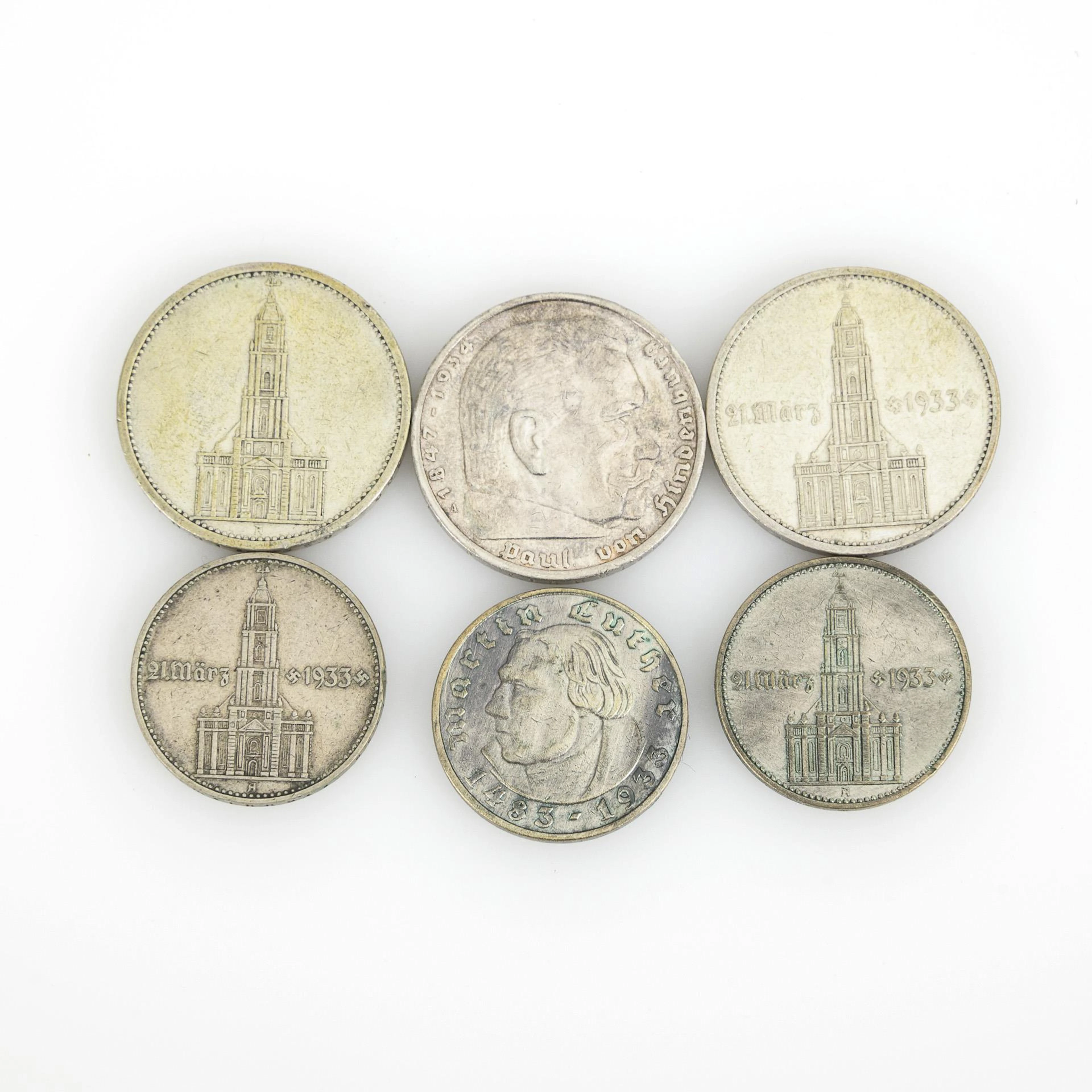 6 coins German Empire.