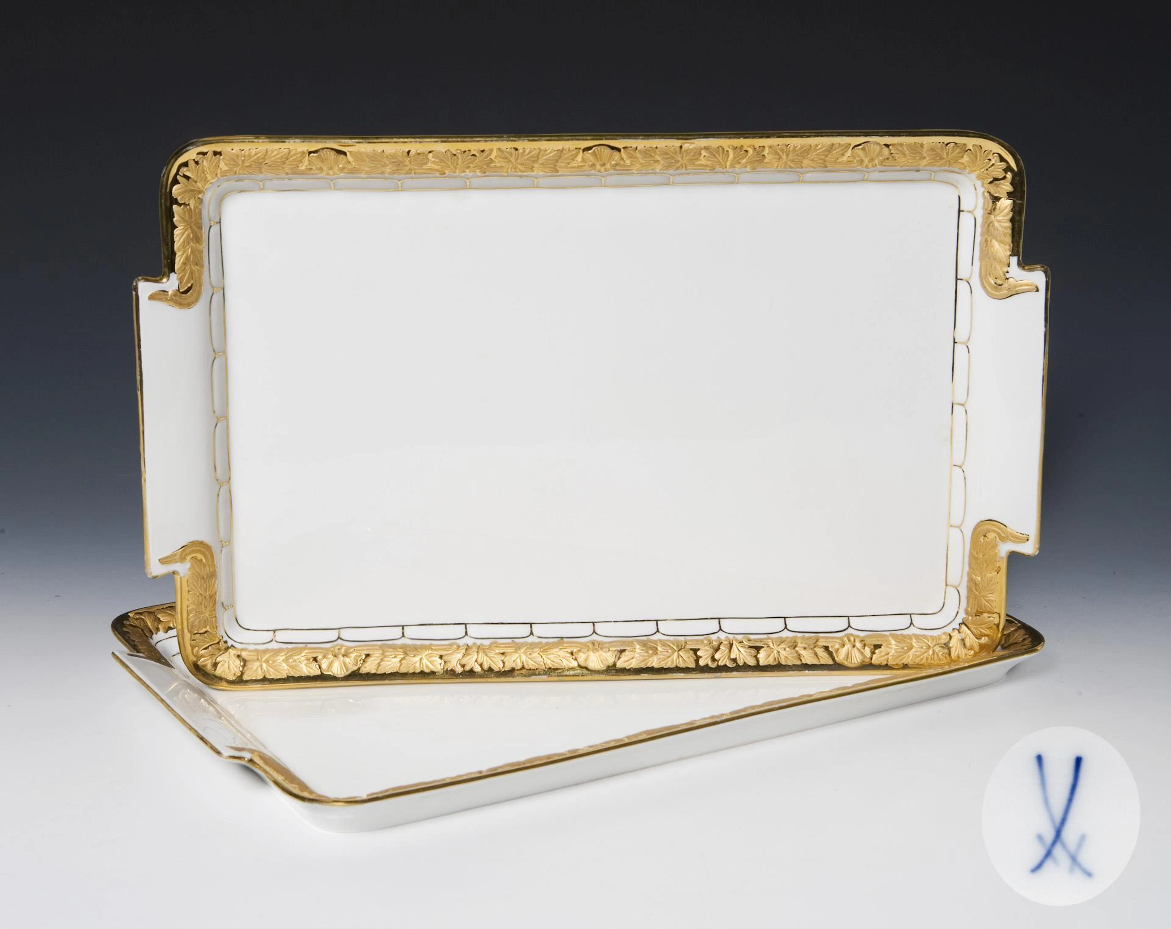 Pair of trays. Meissen.
