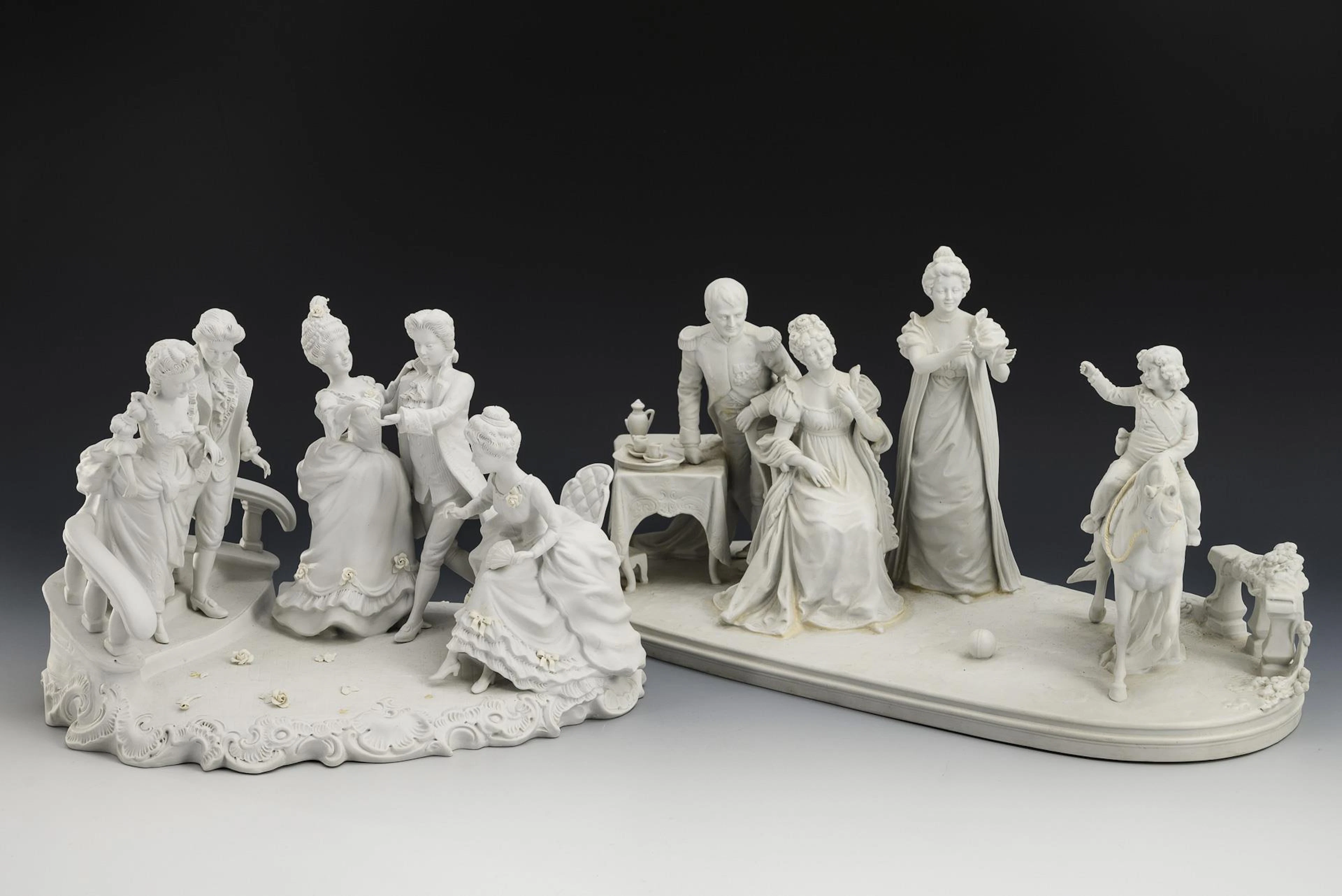 2 large cookie groups: and Napoleon with family. Scheibe-Alsbach.